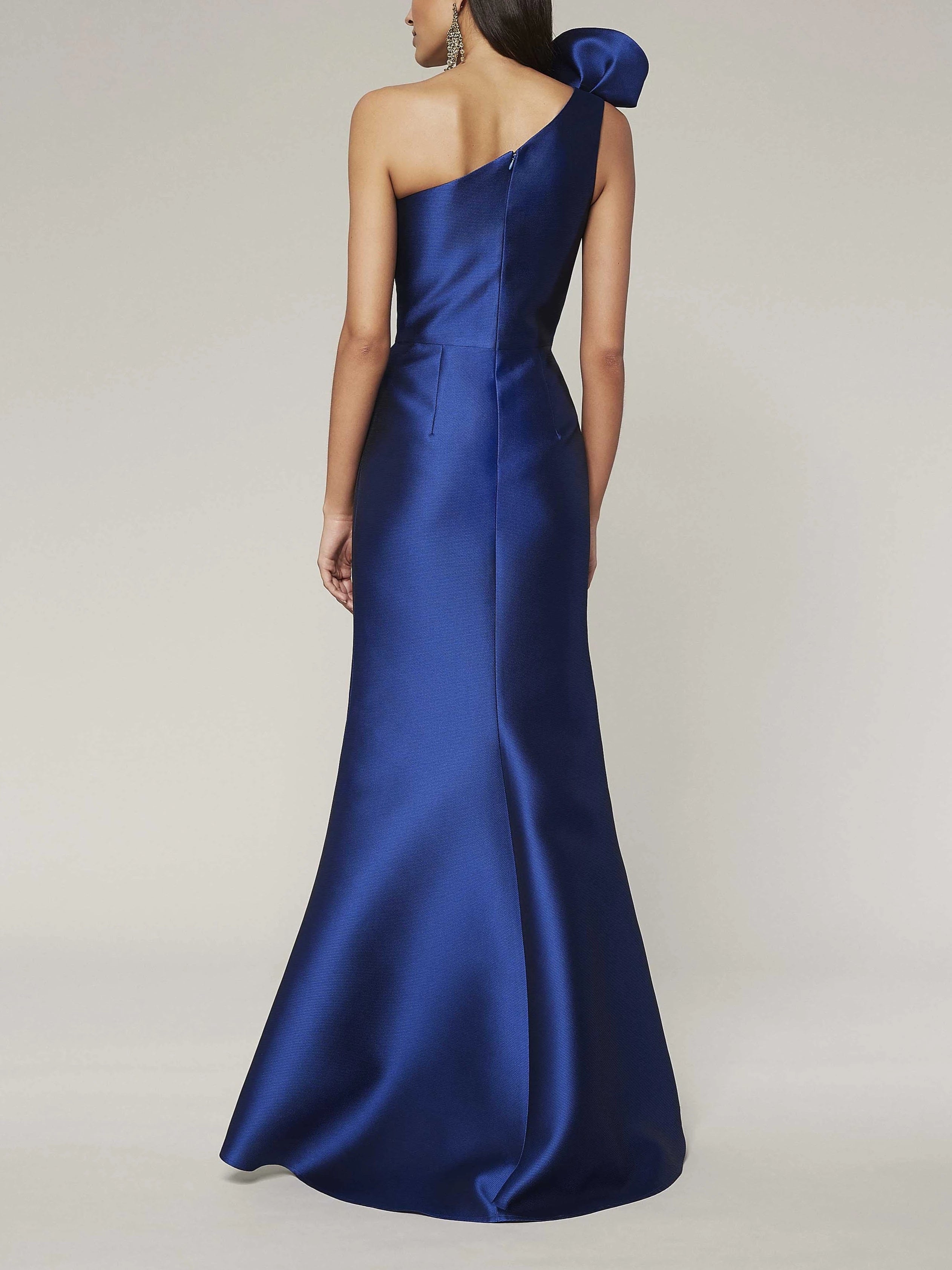 A-Line One-Shoulder Sleeveless Floor-Length with Split Side Mother of the Bride Dresses
