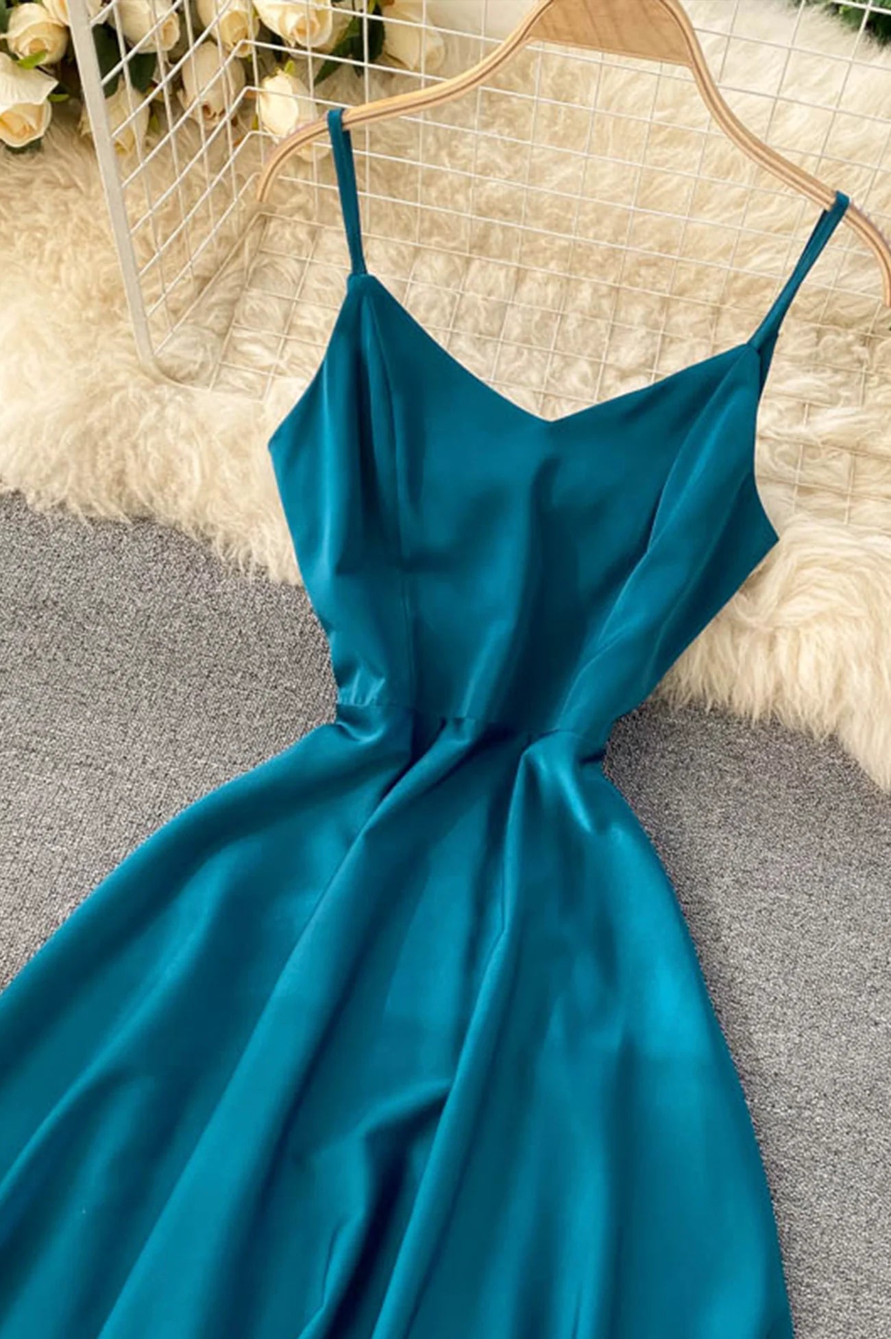 A-Line Simple V-Neck Short Dresses Party Dresses