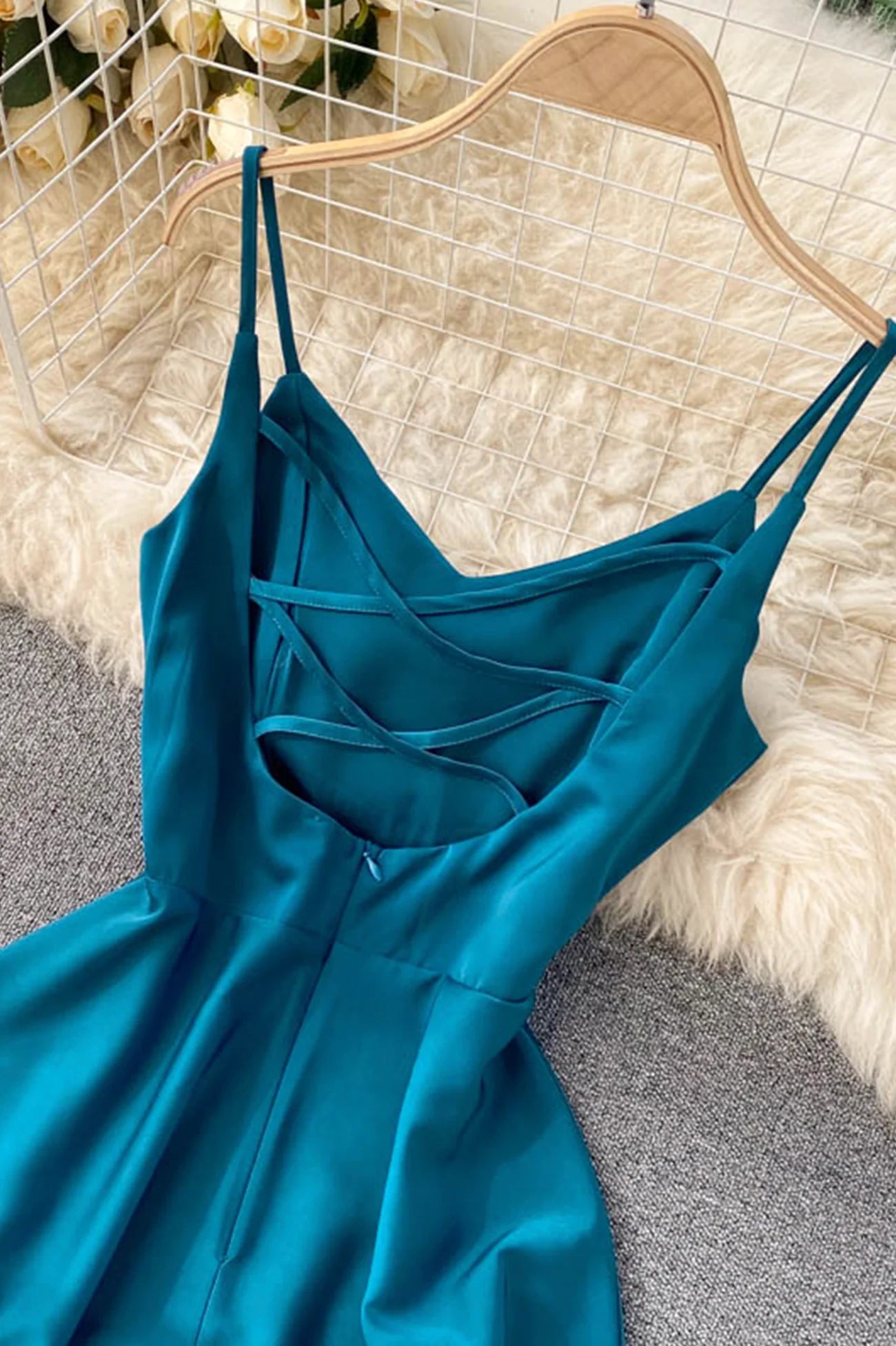 A-Line Simple V-Neck Short Dresses Party Dresses