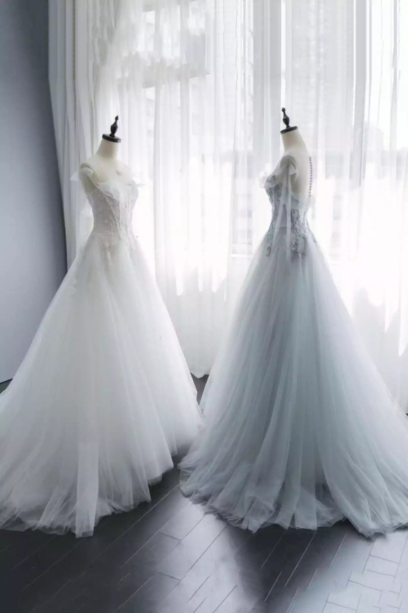 A-Line Tulle Lace Floor Length Long Prom Dresses Evening Party Dresses