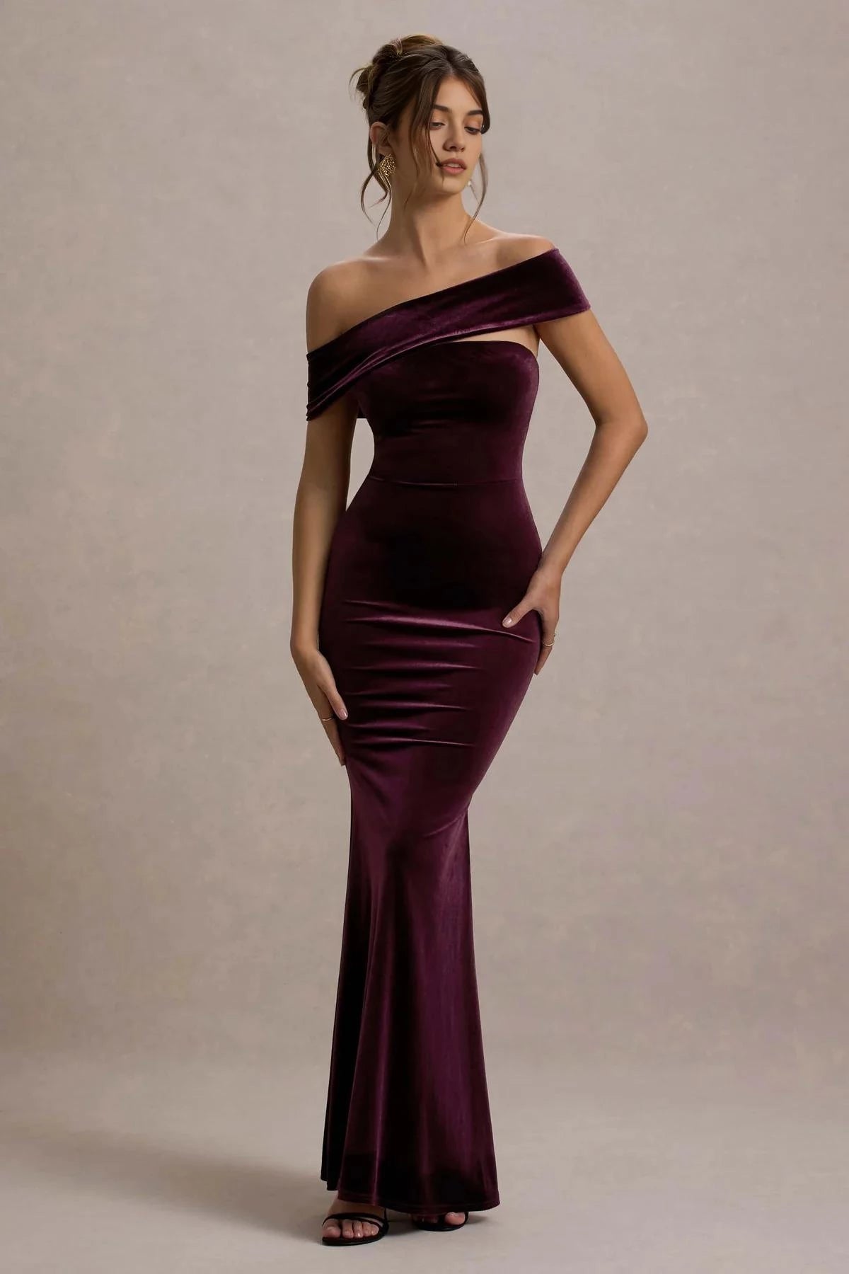 Absorbing Mermaid One Shoulder Sleeveless Back Zipper Floor Length Evening Dress