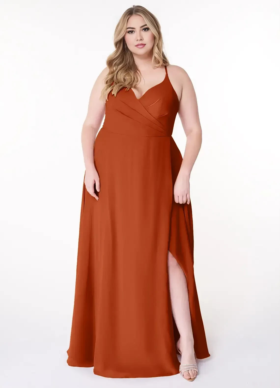Alluring Plus Size A Line Sweetheart Neck Sleeveless Criss Cross Back Floor Length Bridesmaid Dress