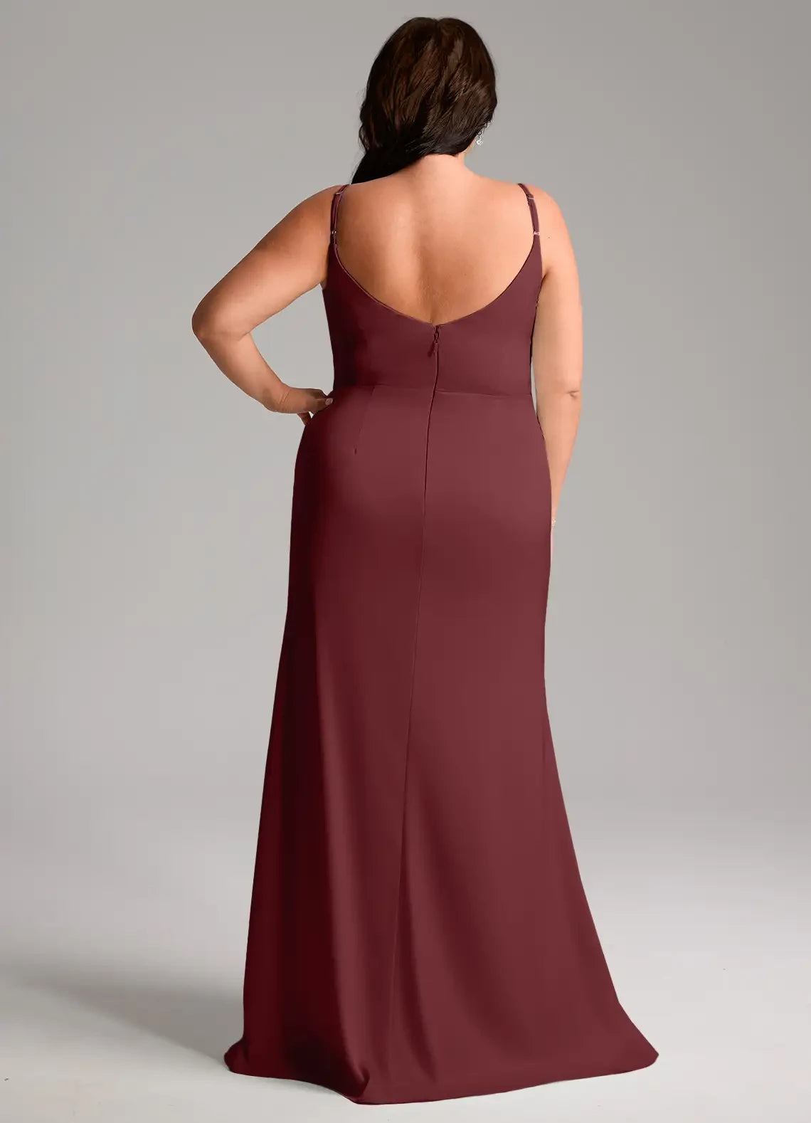 Alluring Plus Size Sheath Sweetheart Neck Spaghetti Strap Zipper Back Floor Length Bridesmaid Dress