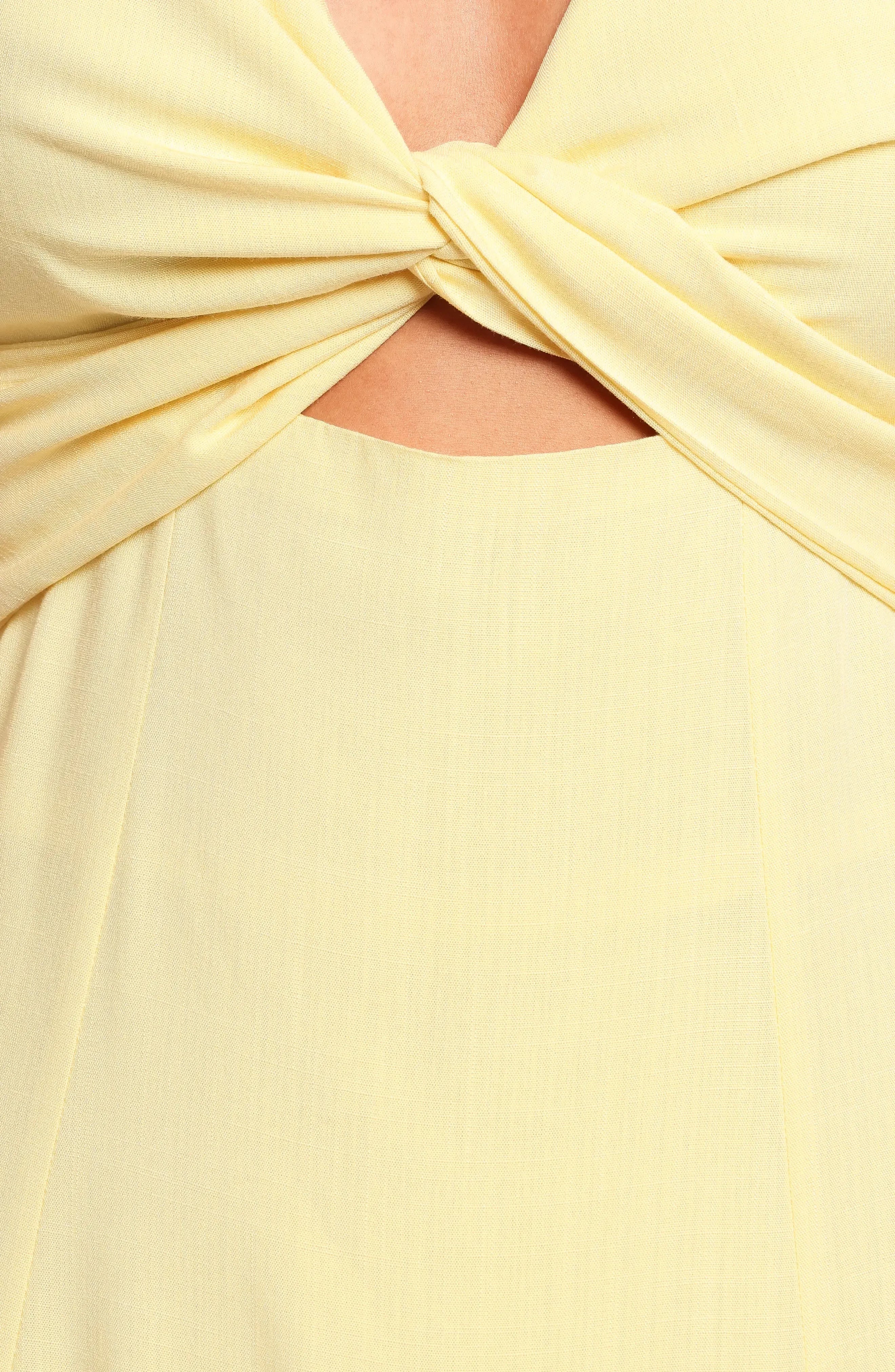 Alluring Sheath Deep V Neck Sleeveless Tie Back Floor Length Bridesmaid Dress