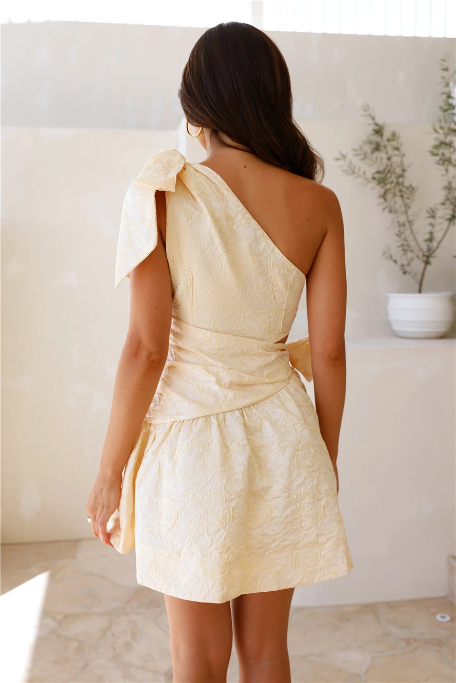 Asymmetric Sleeveless A-Line Unique Off the shoulder Short Party Dress For Sale For Adults