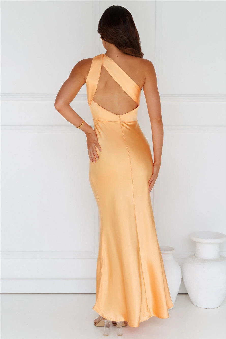 Asymmetric Sleeveless Mermaid Beautiful Off the shoulder Floor length Party Dress Hot Sale For ladies