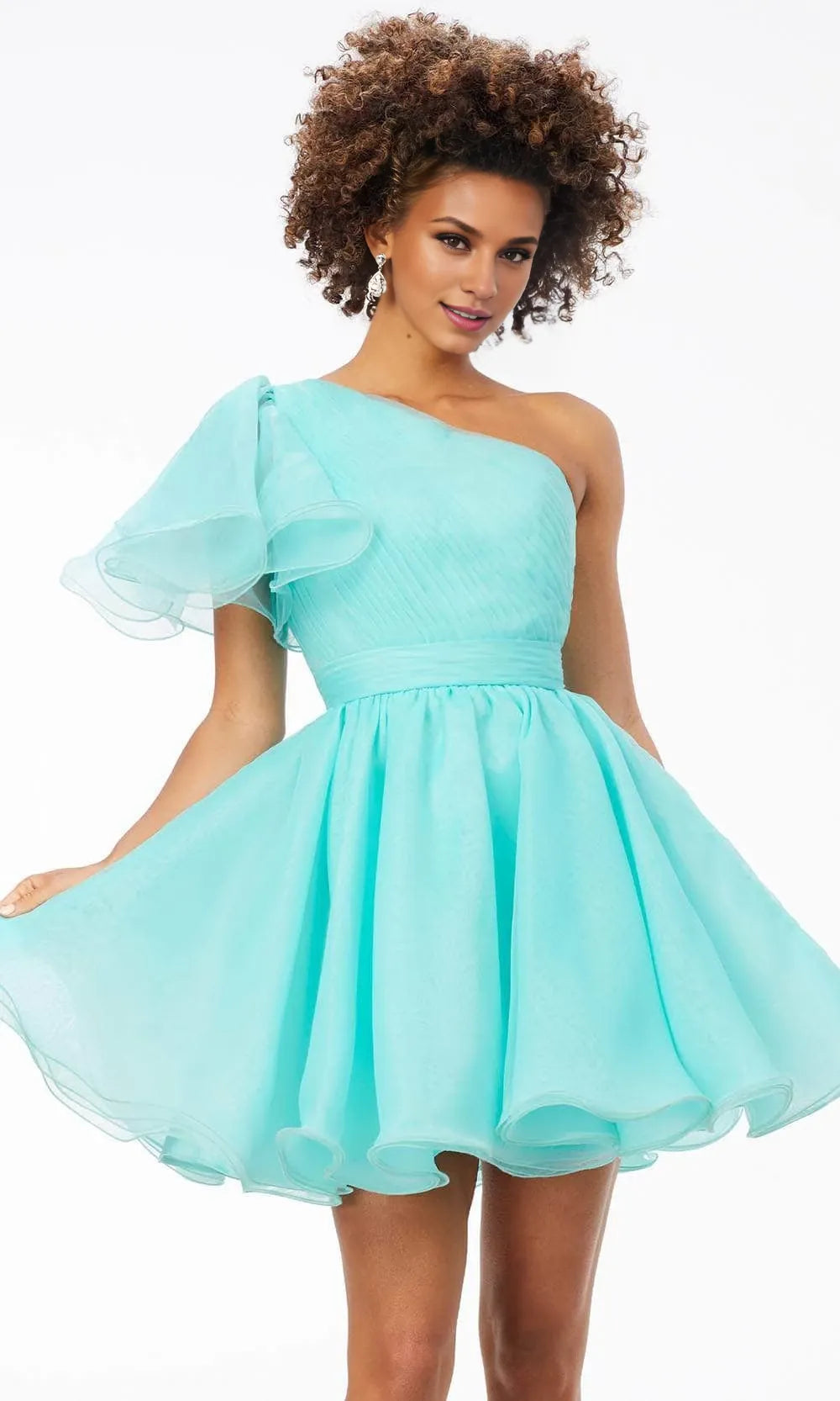 Asymmetrical Sleeveless A-line Elegant Short One-shoulder Prom Dress Hot Sale For Ladies