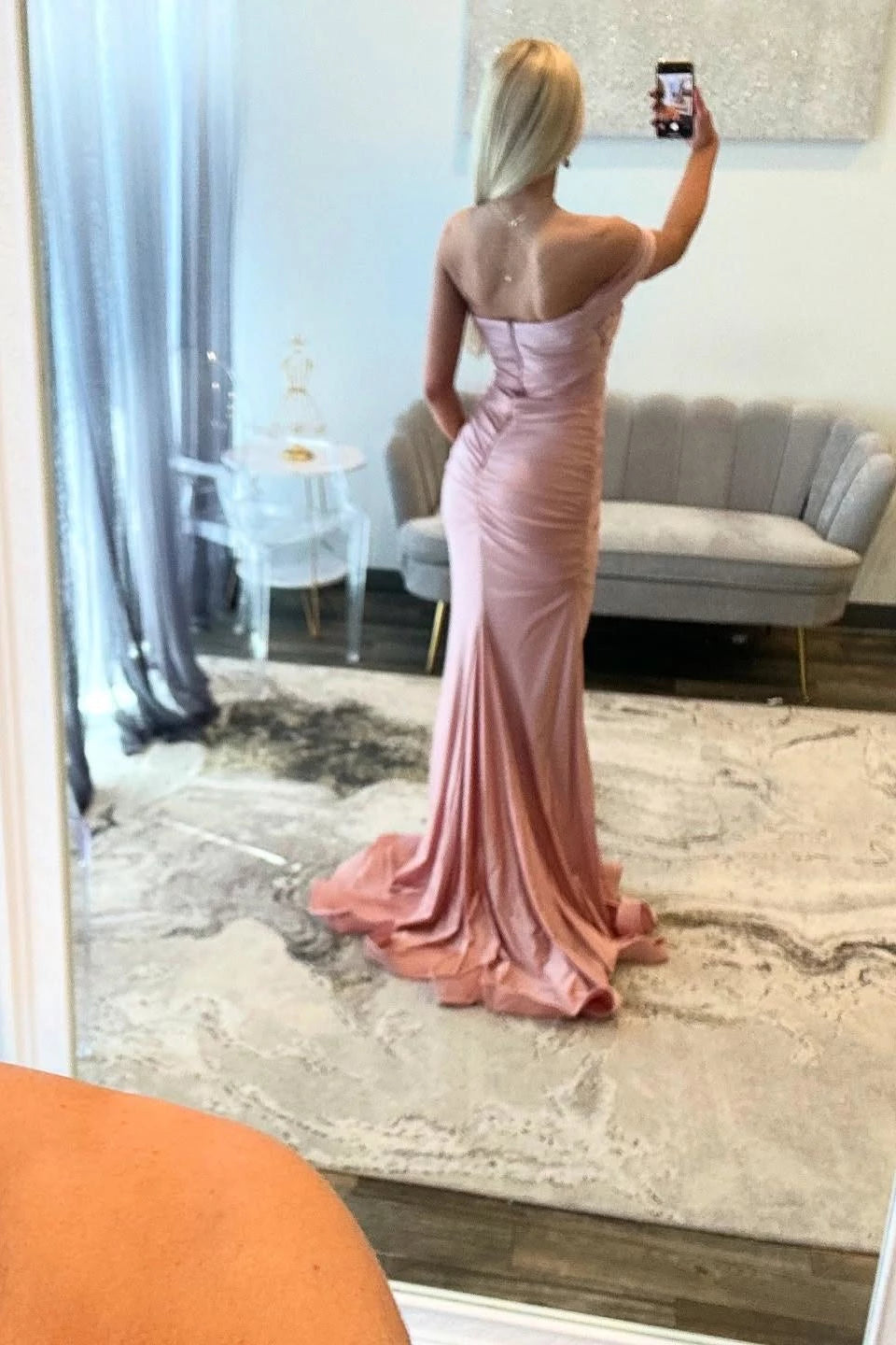 Asymmetrical Sleeveless Mermaid Beautiful Off the shoulder Floor length Party Dress Hot Sale For ladies