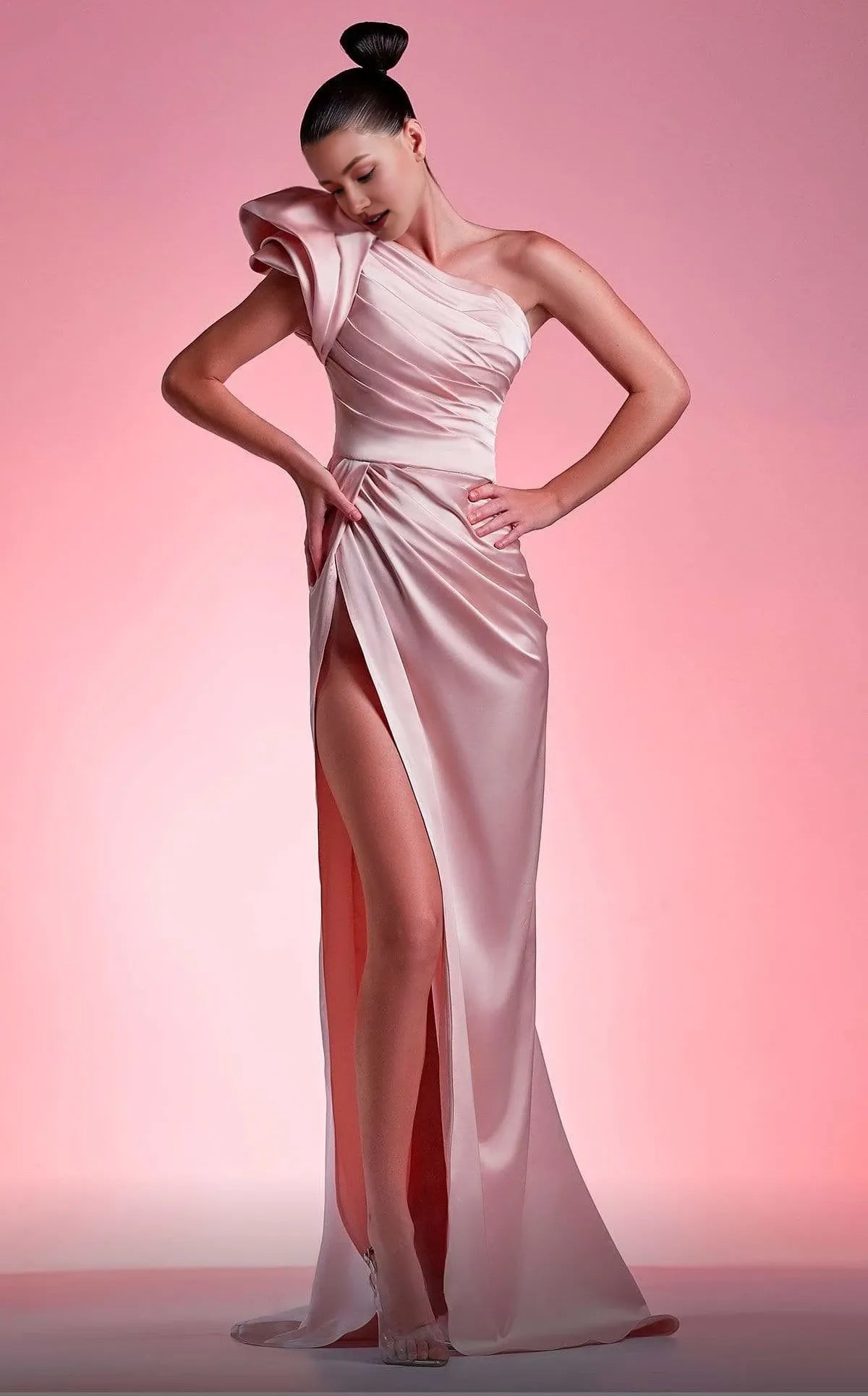 Asymmetrical Sleeveless Mermaid Romantic One-shoulder Floor length Prom Dress For Sale For Ladies