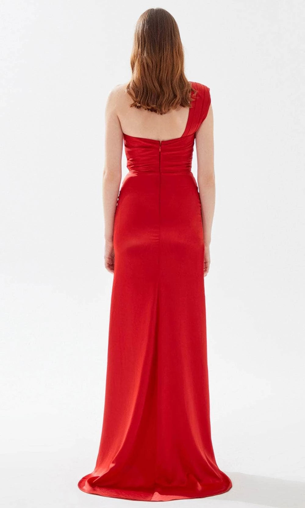 Asymmetrical Sleeveless Sheath Red Pretty Off the shoulder Floor Length Prom Dress Hot Sale For Adults