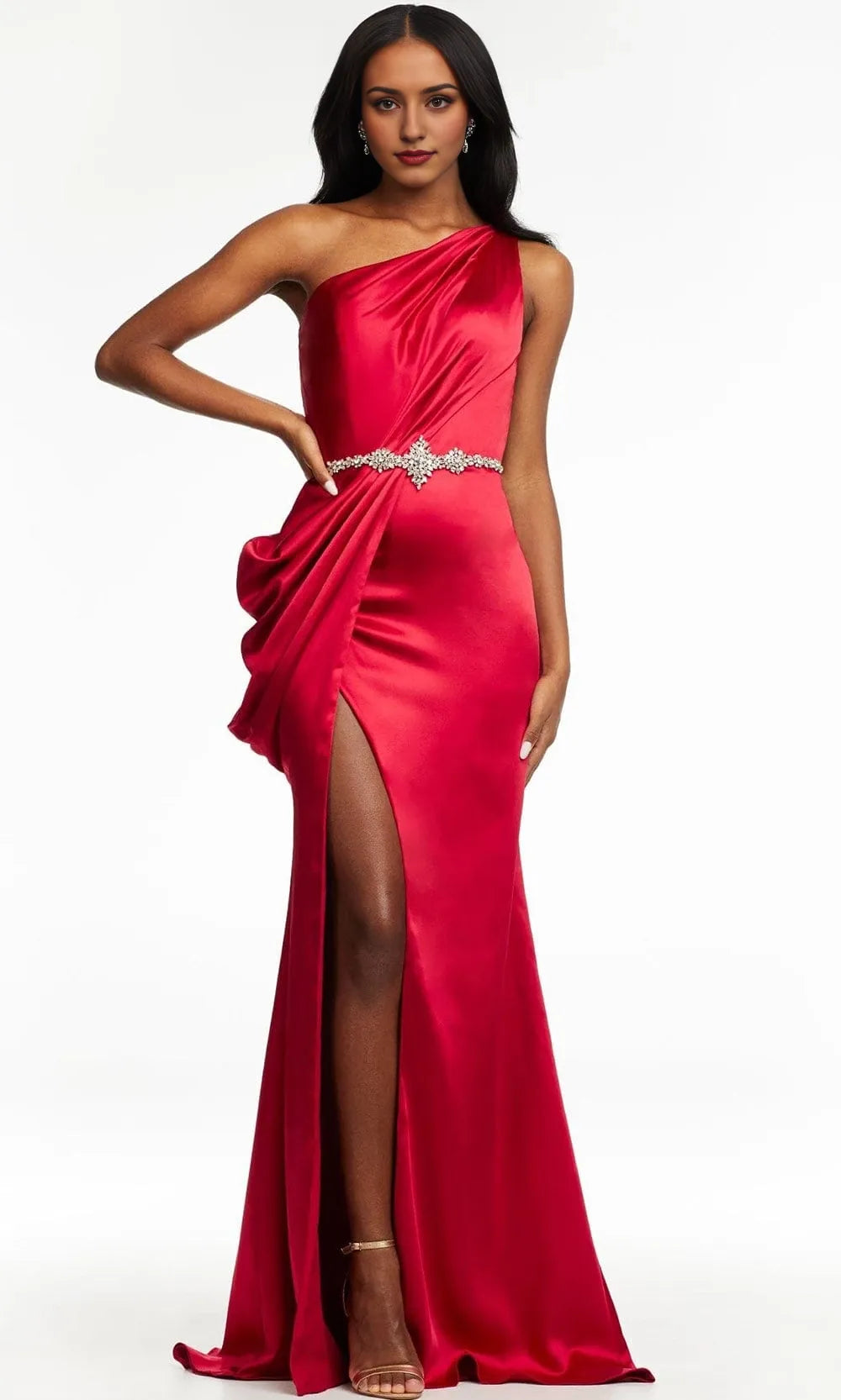 Asymmetrical Sleeveless Sheath Simple One-shoulder Floor length Long Prom Dress For Sale For Women