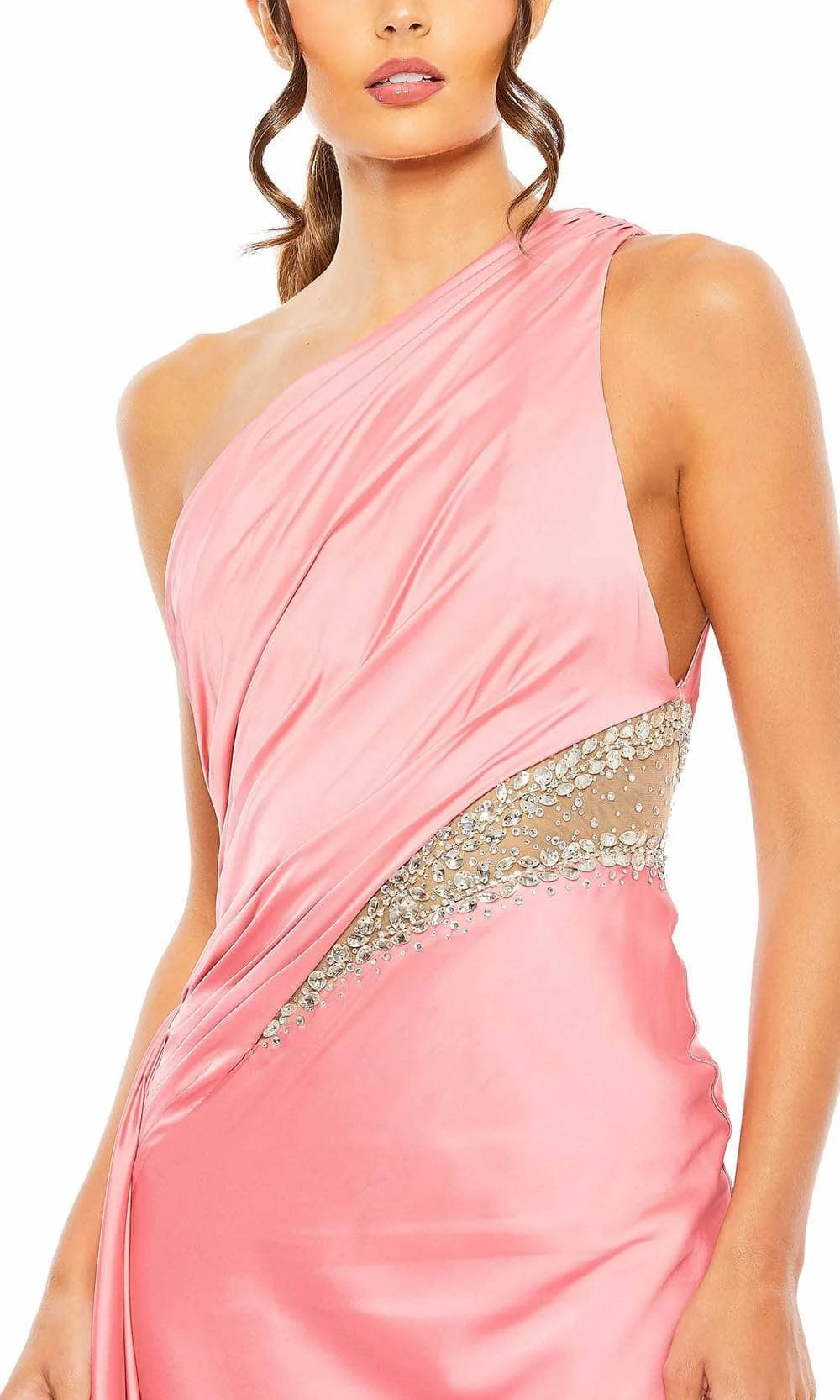 Asymmetrical Sleeveless Trumpet Unique One-shoulder Floor Length Prom Dress For Sale For Ladies