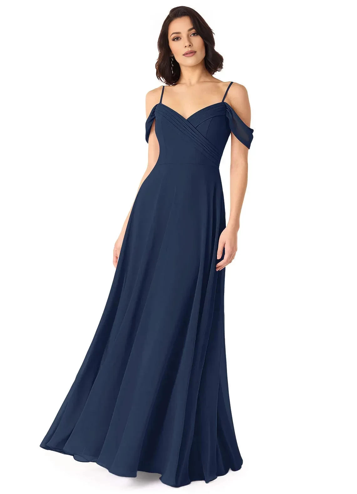 Attractive A Line Sweetheart Neck Off Shoulder Zipper Back Floor Length Bridesmaid Dress