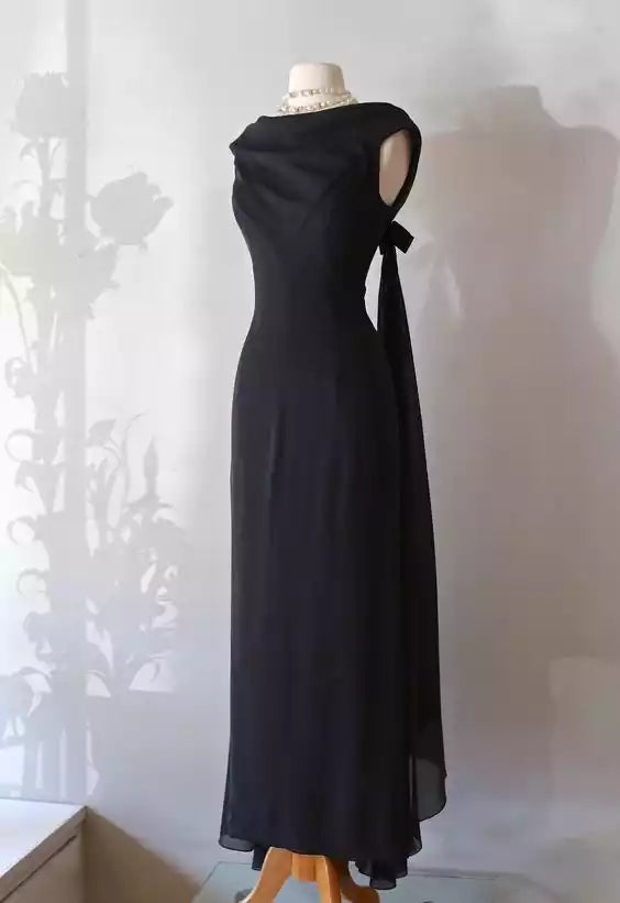 Black Sleeveless Evening Dresses Formal Party Dress Prom Gowns
