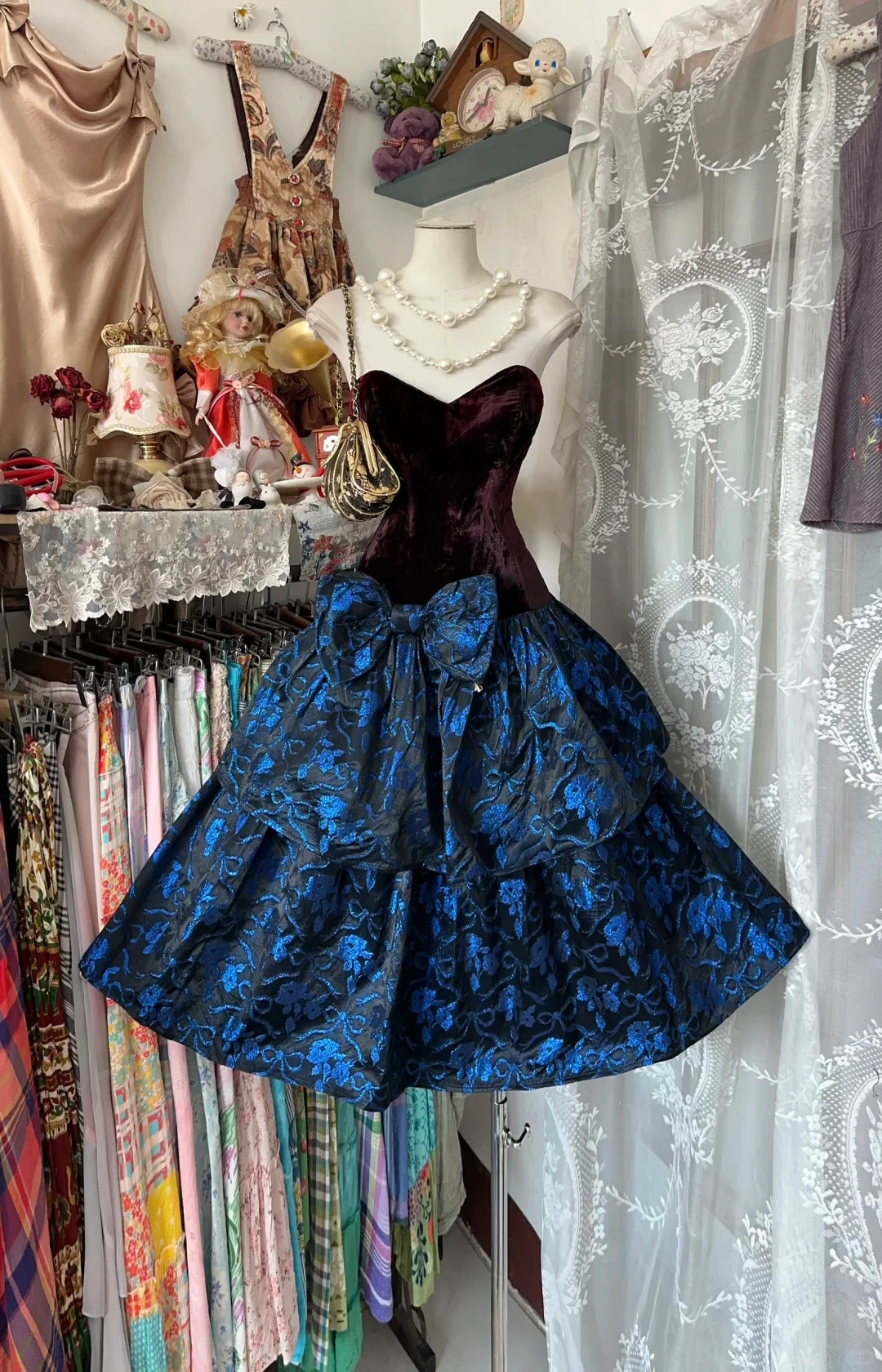 Vintage Bowknot Sweetheart Strapless A-Line Short Tiered Summer Dresses Prom Dress Party Dress Cocktail Dress Homecoming Dress Evening Dress ﻿