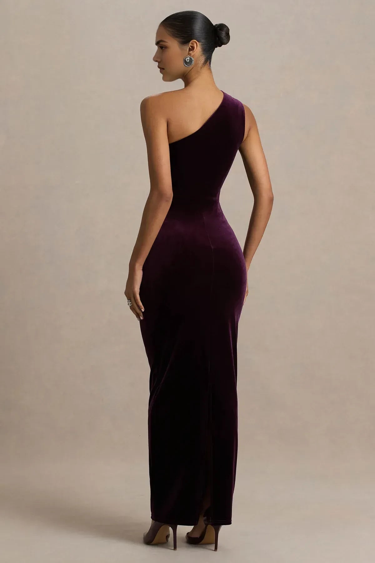 Captivating Mermaid One Shoulder Sleeveless Ruched Back Floor Length Evening Dress
