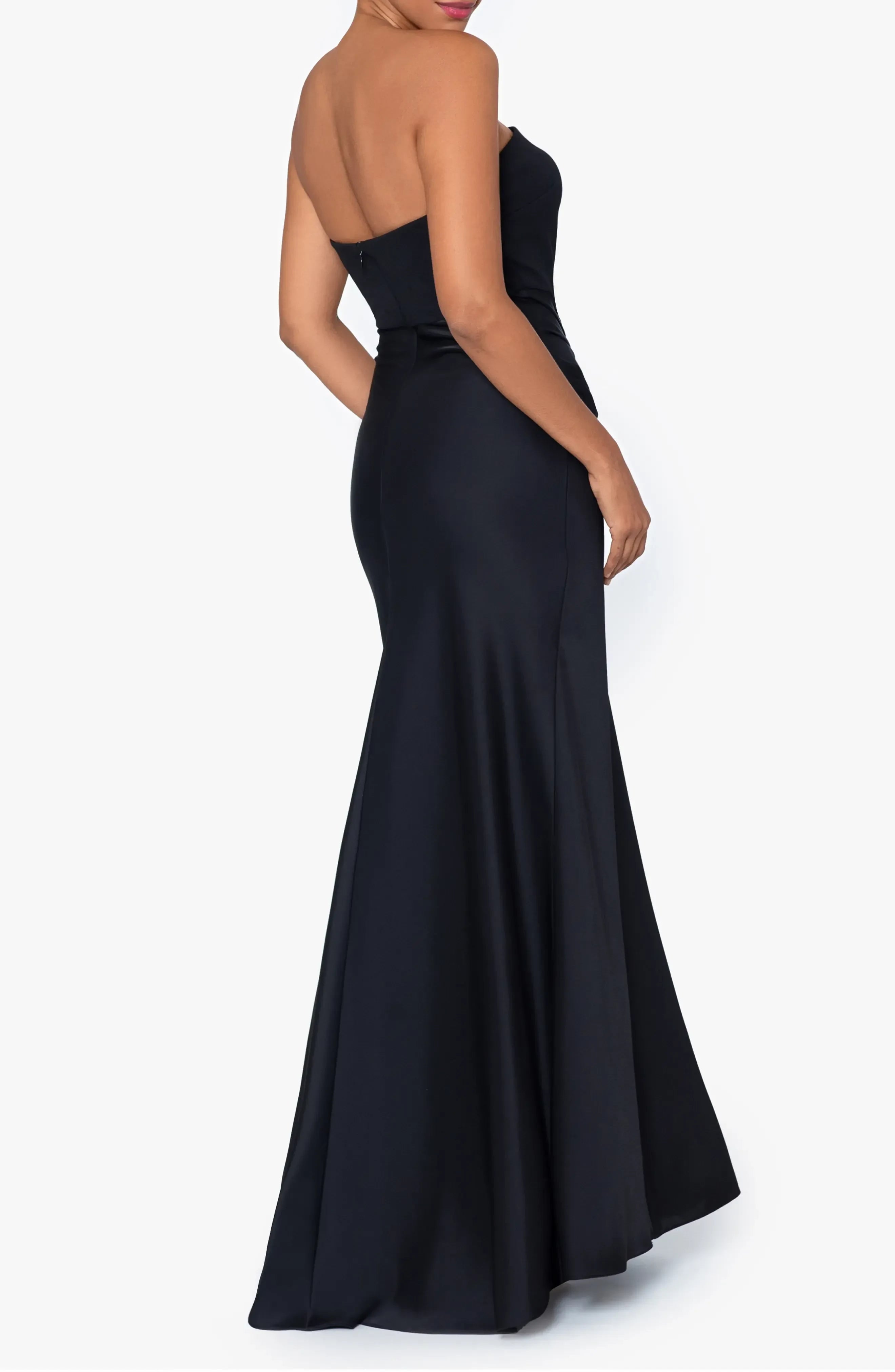 Captivating Mermaid Strapless Sleeveless Plain Back Floor Length Evening Dress