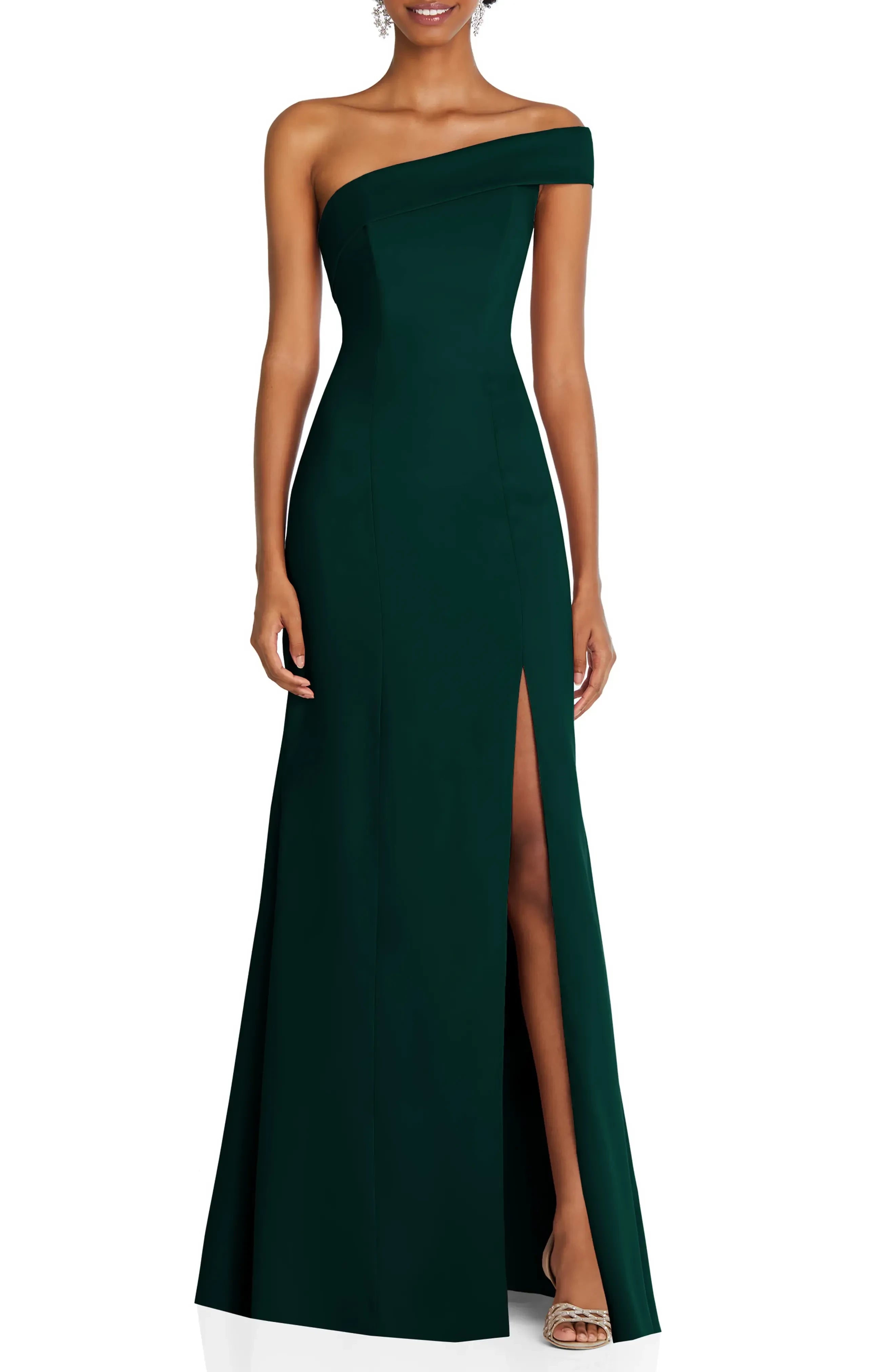 Captivating Sheath One Shoulder Sleeveless Zipper Back Floor Length Evening Dress