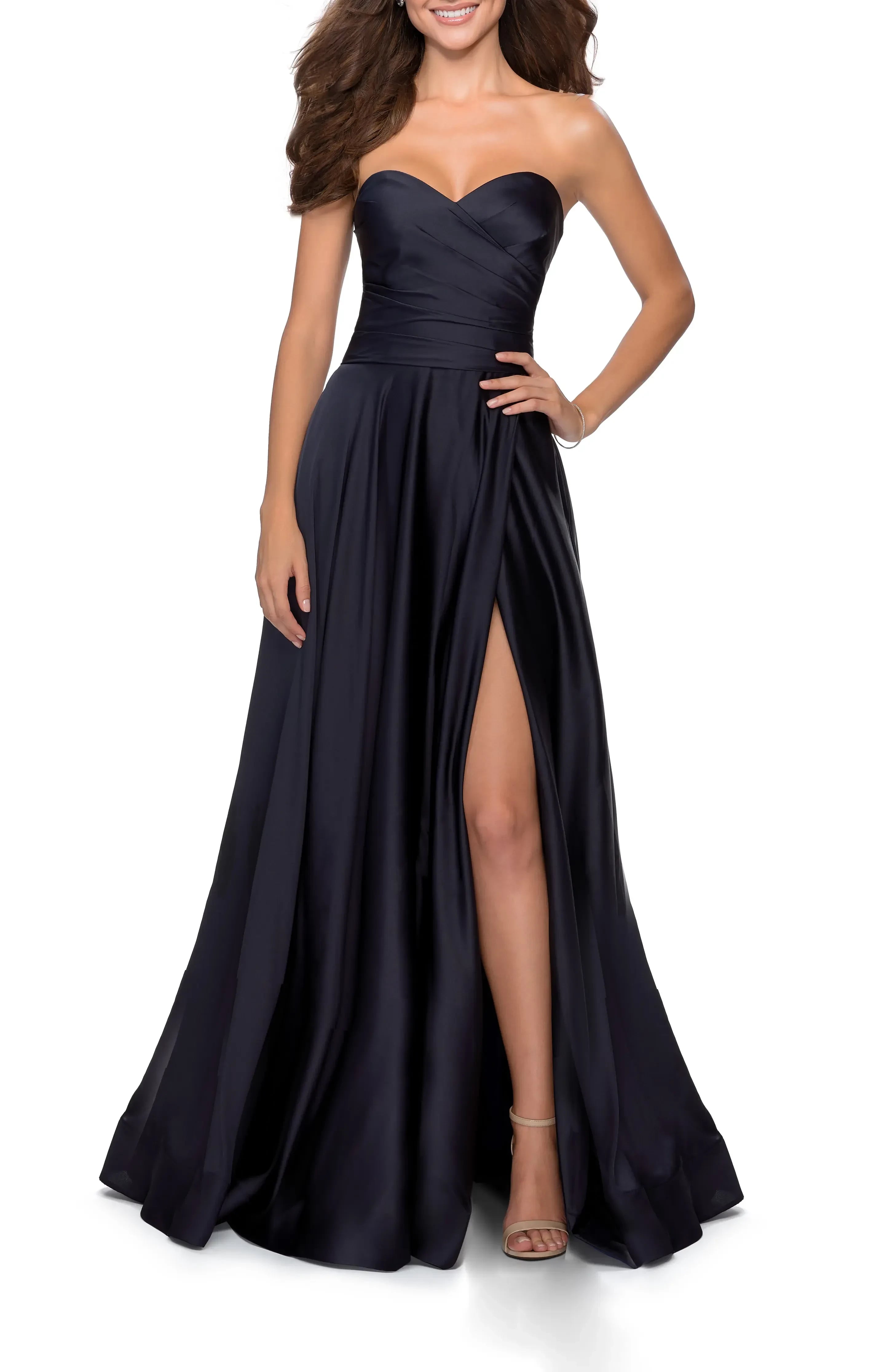 Charming A Line Sweetheart Neckline Sleeveless Ruched Back Floor Length Evening Dress