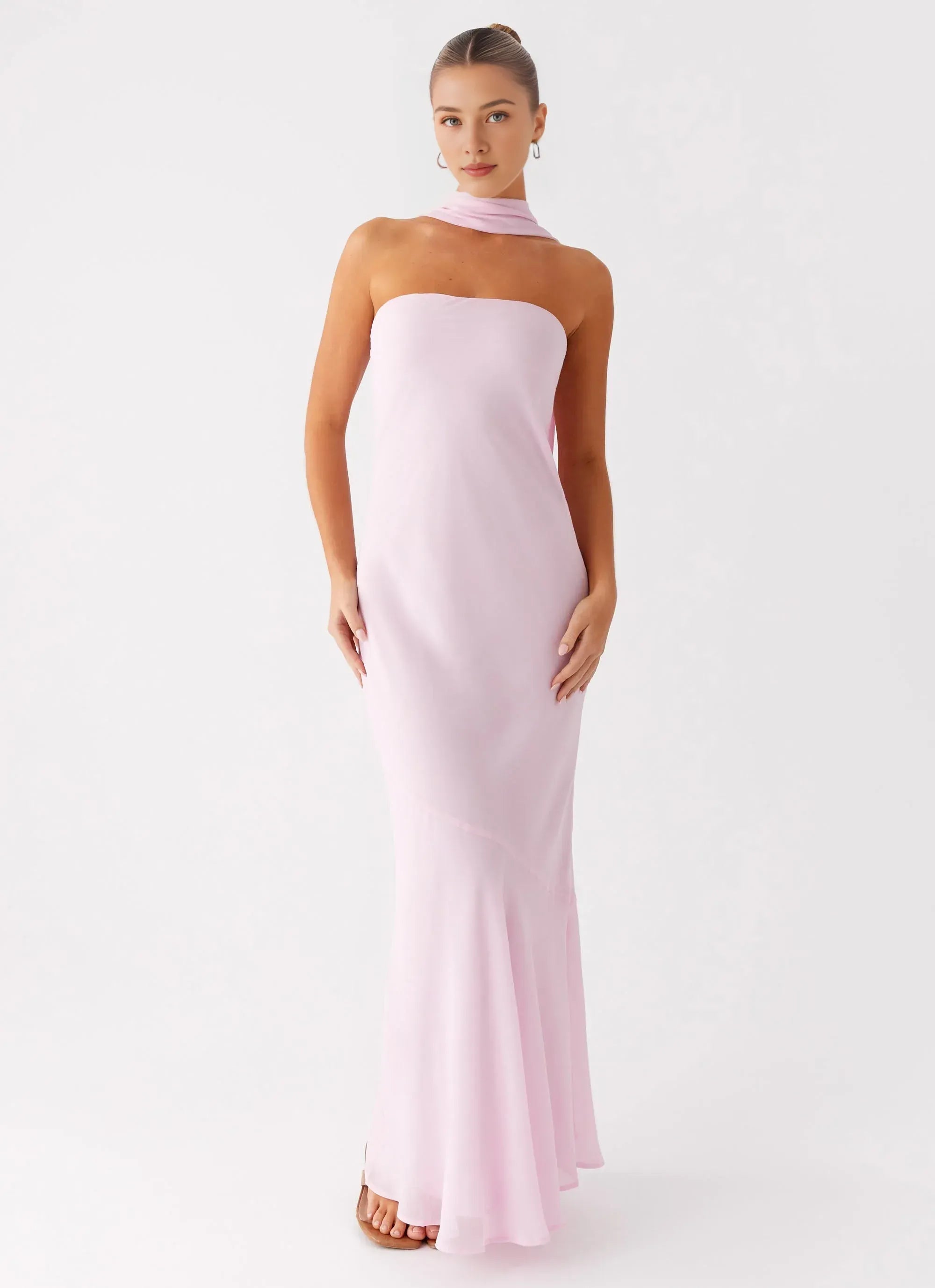 Charming Mermaid Strapless Sleeveless Draped Back Floor Length Plus Size Evening Dress