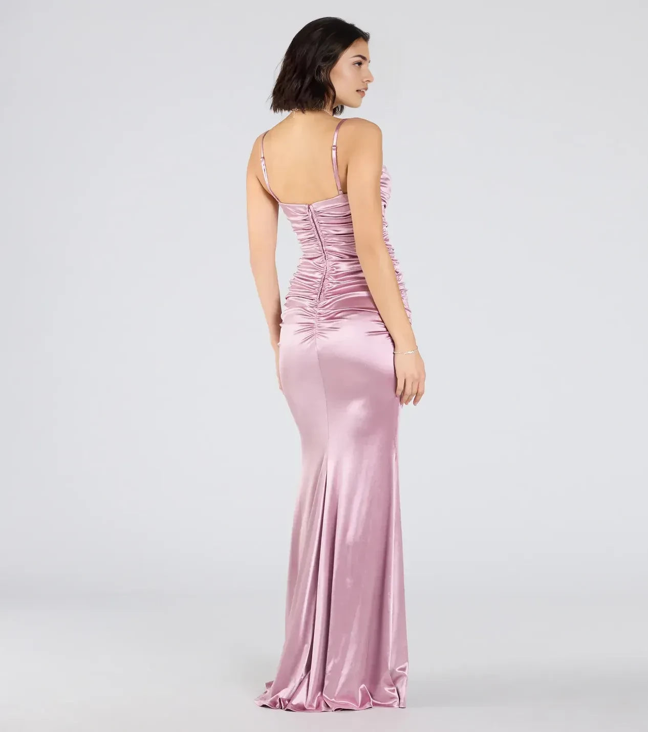 Charming Mermaid Sweetheart Neck Spaghetti Strap Zipper Back Floor Length Prom Dress