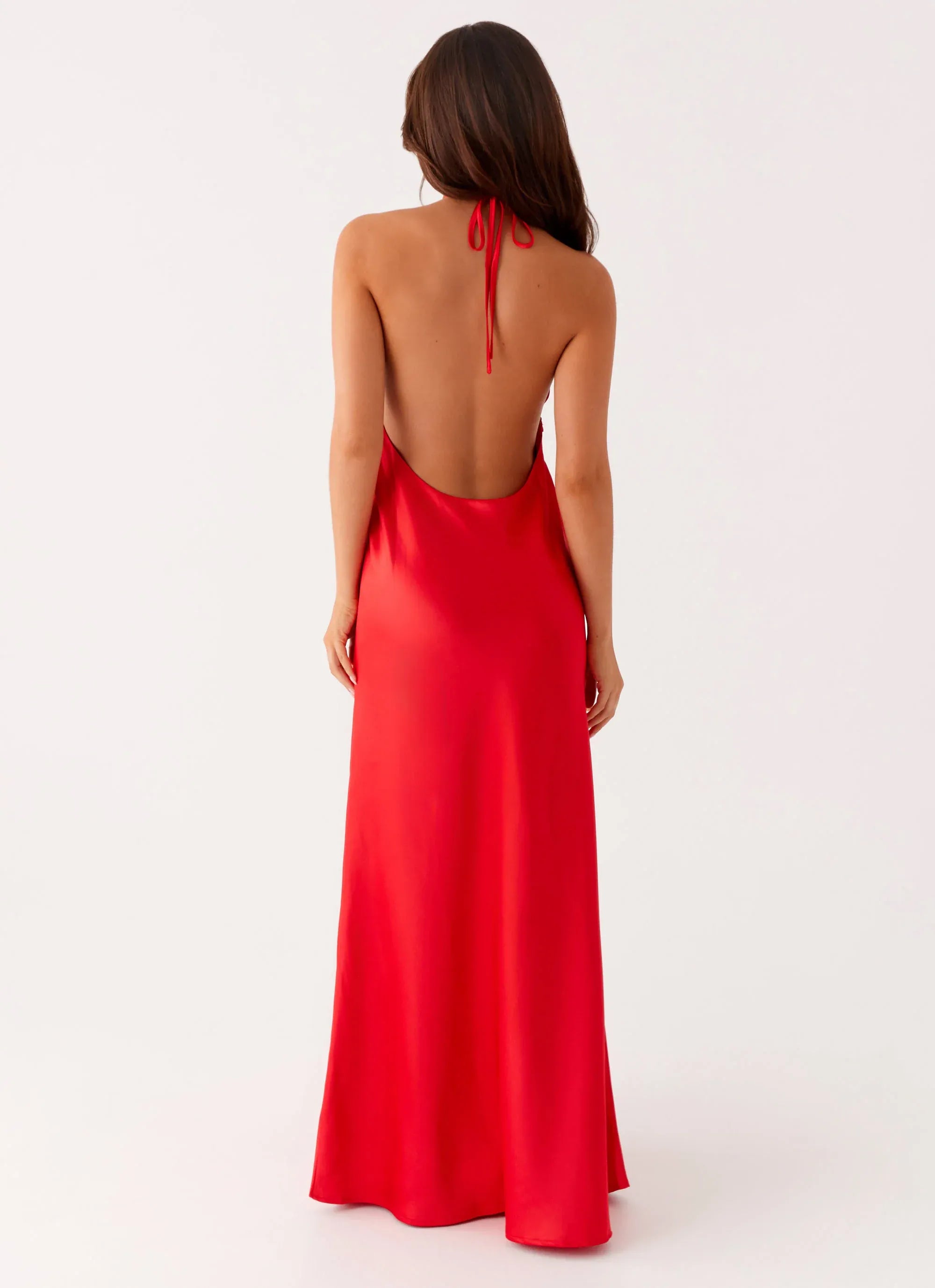 Charming Sheath Halter Neck Sleeveless Open Back Floor Length Plus Size Evening Dress