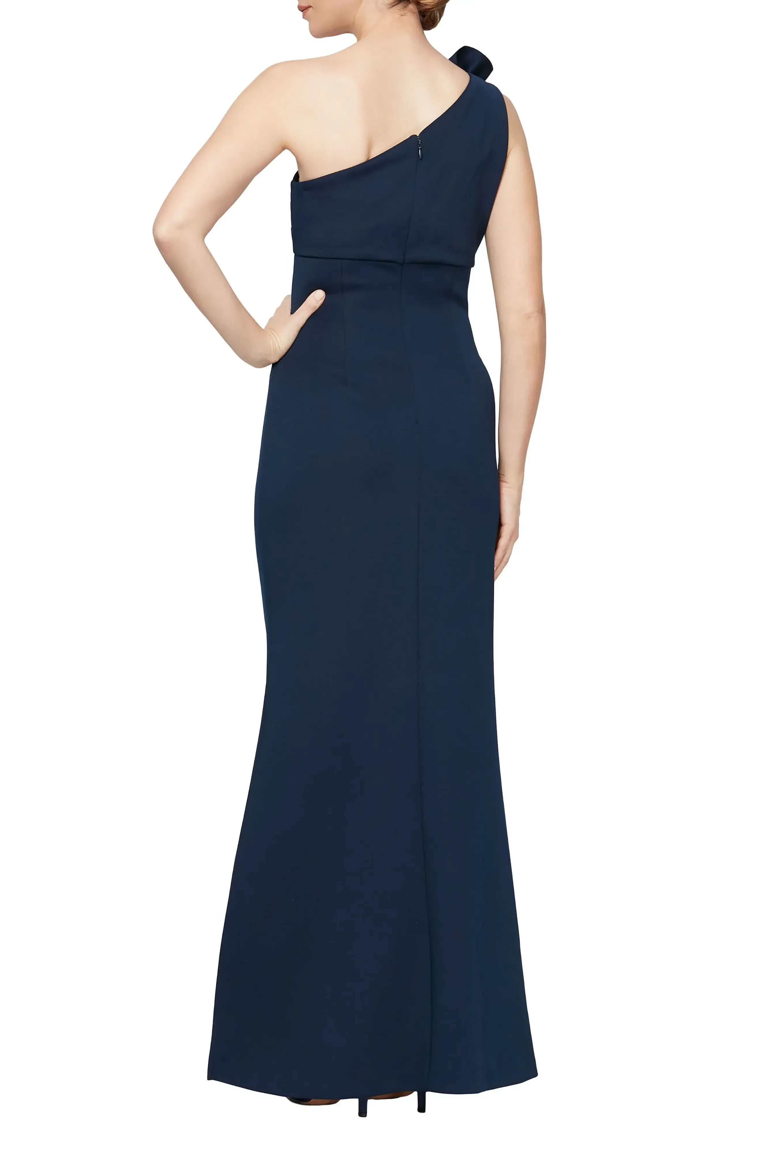 Charming Sheath One Shoulder Sleeveless Zipper Back Floor Length Evening Dress