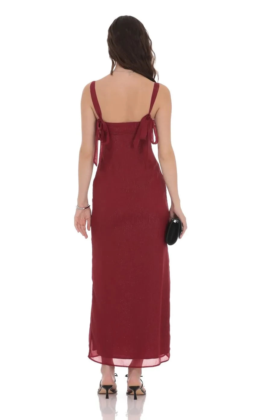 Charming Sheath Square Neck Spaghetti Strap Tie Back Floor Length Evening Dress