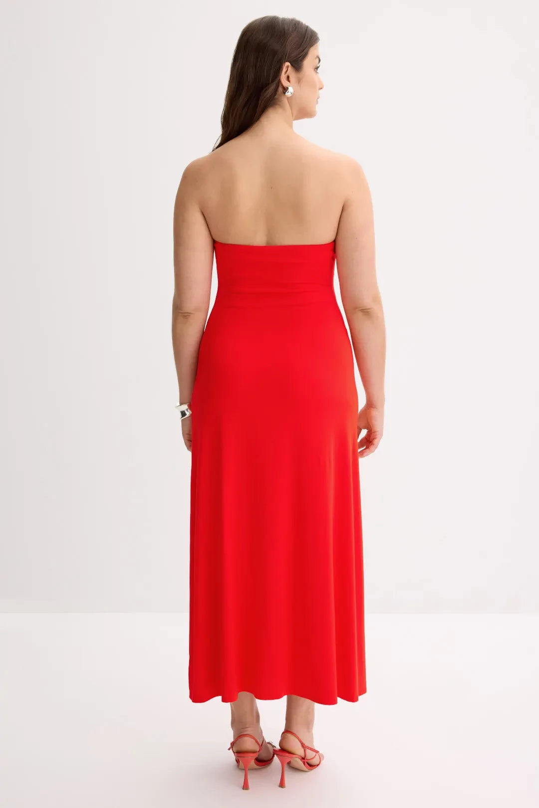 Charming Sheath Strapless Sleeveless Ruched Bodice Floor Length Plus Size Prom Dress