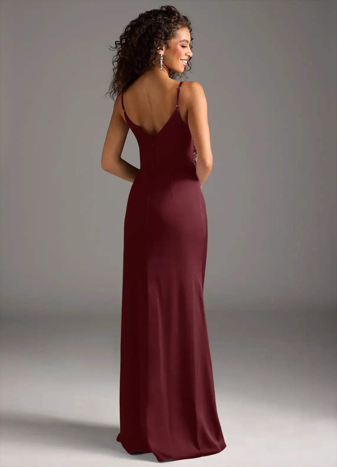 Charming Sheath Sweetheart Neck Spaghetti Strap Zipper Back Floor Length Bridesmaid Dress