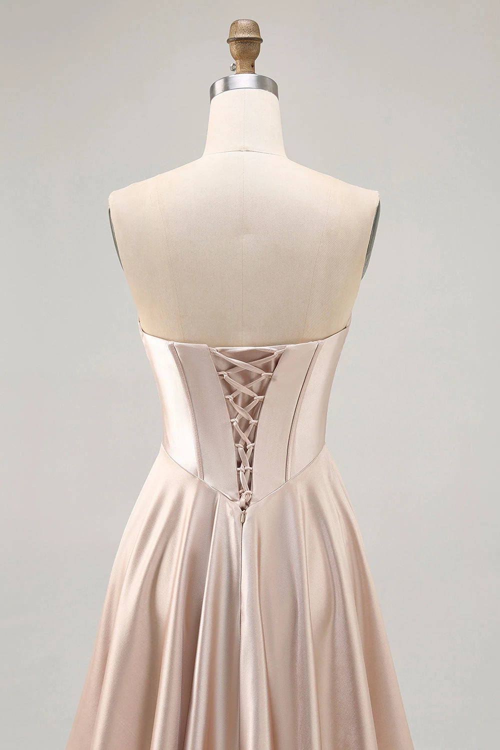 Chic Fit and Flare Strapless Lace Up Back Mini Party Dress Homecoming Dress