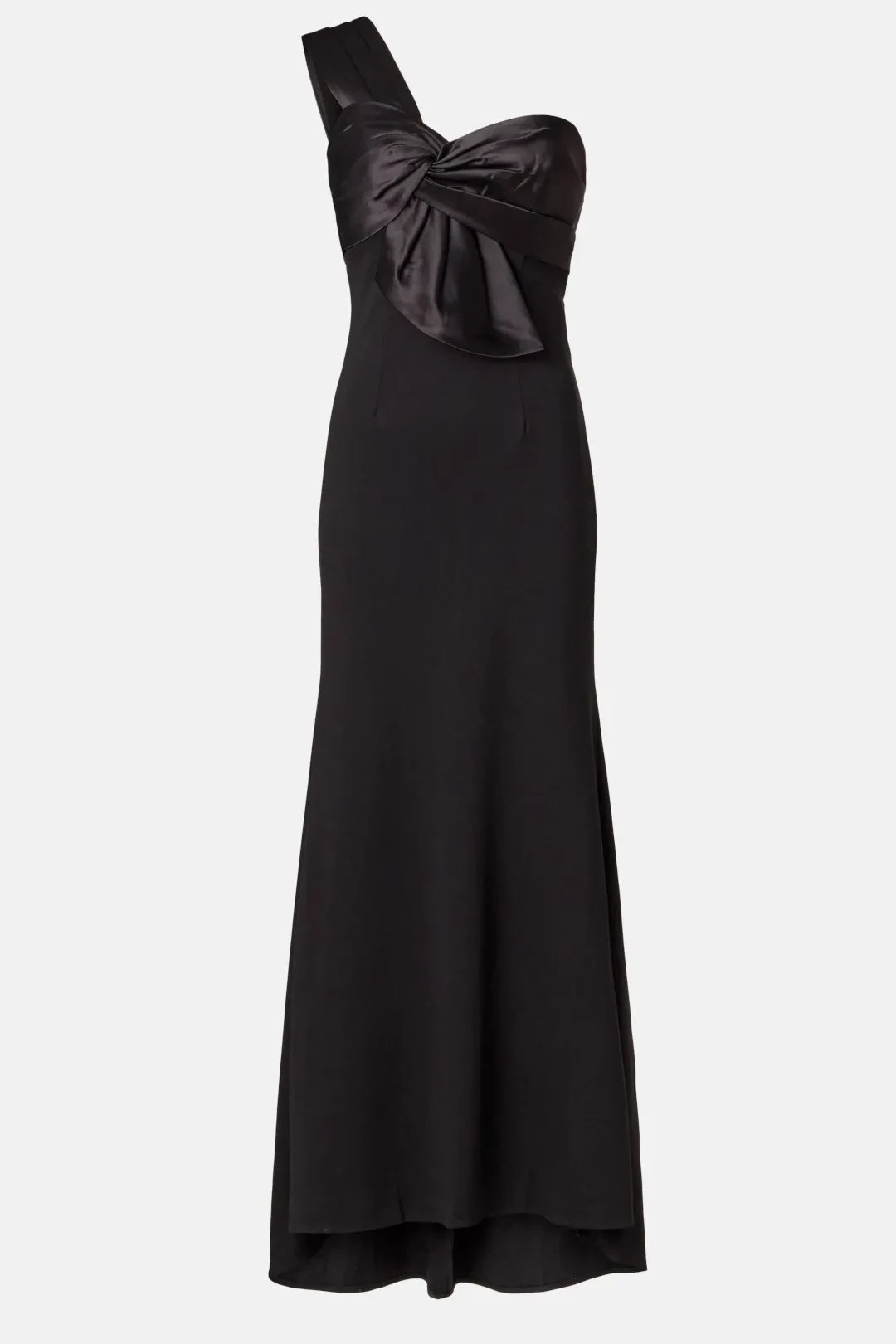 Chic Mermaid One Shoulder Sleeveless Bow Accent Floor Length Plus Size Prom Dress