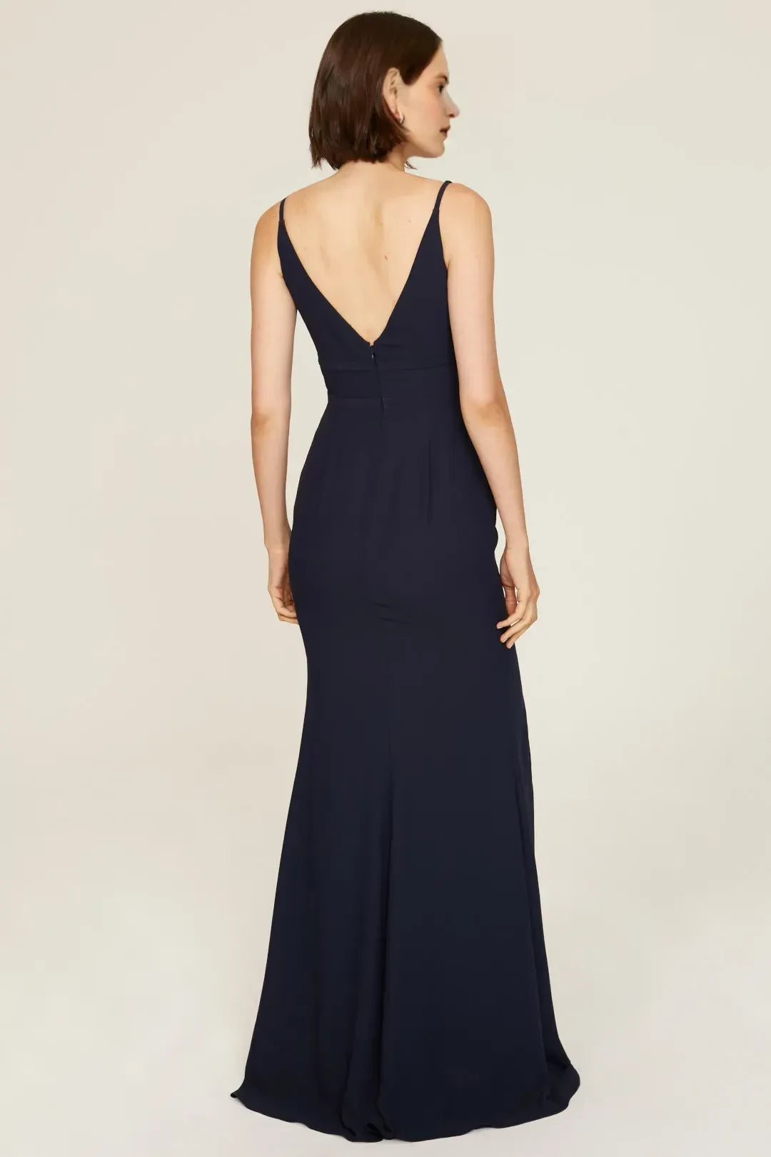 Chic Mermaid Plunge Neck Sleeveless High Slit Floor Length Plus Size Prom Dress