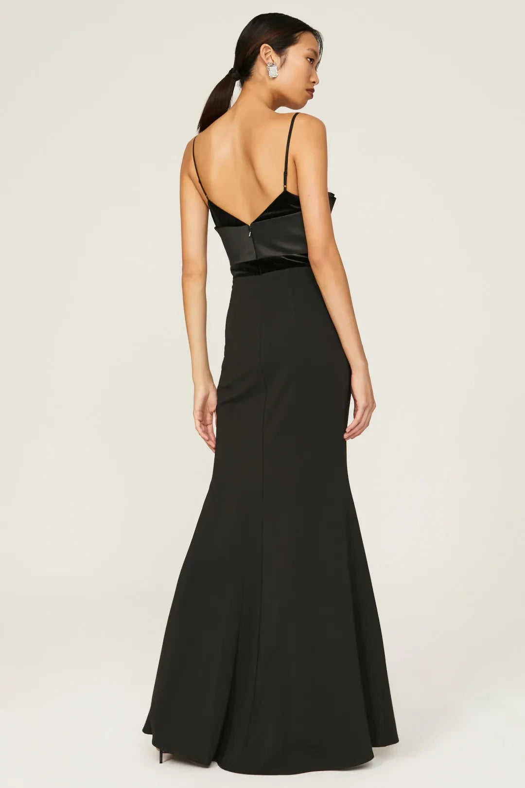 Chic Mermaid Spaghetti Strap Structured Bodice Floor Length Plus Size Prom Dress