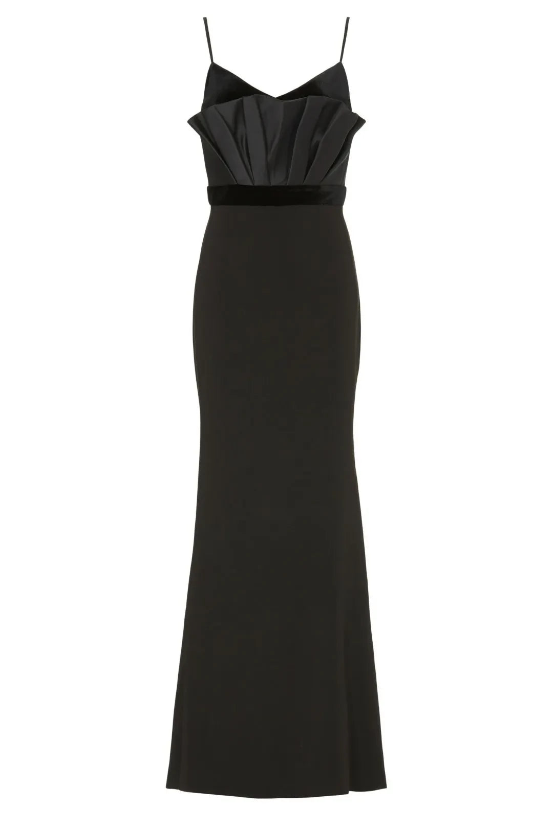 Chic Mermaid Spaghetti Strap Structured Bodice Floor Length Plus Size Prom Dress