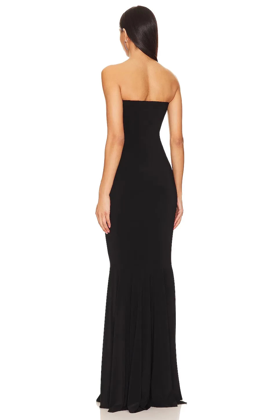 Chic Mermaid Strapless Sleeveless Zipper Back Floor Length Evening Dress