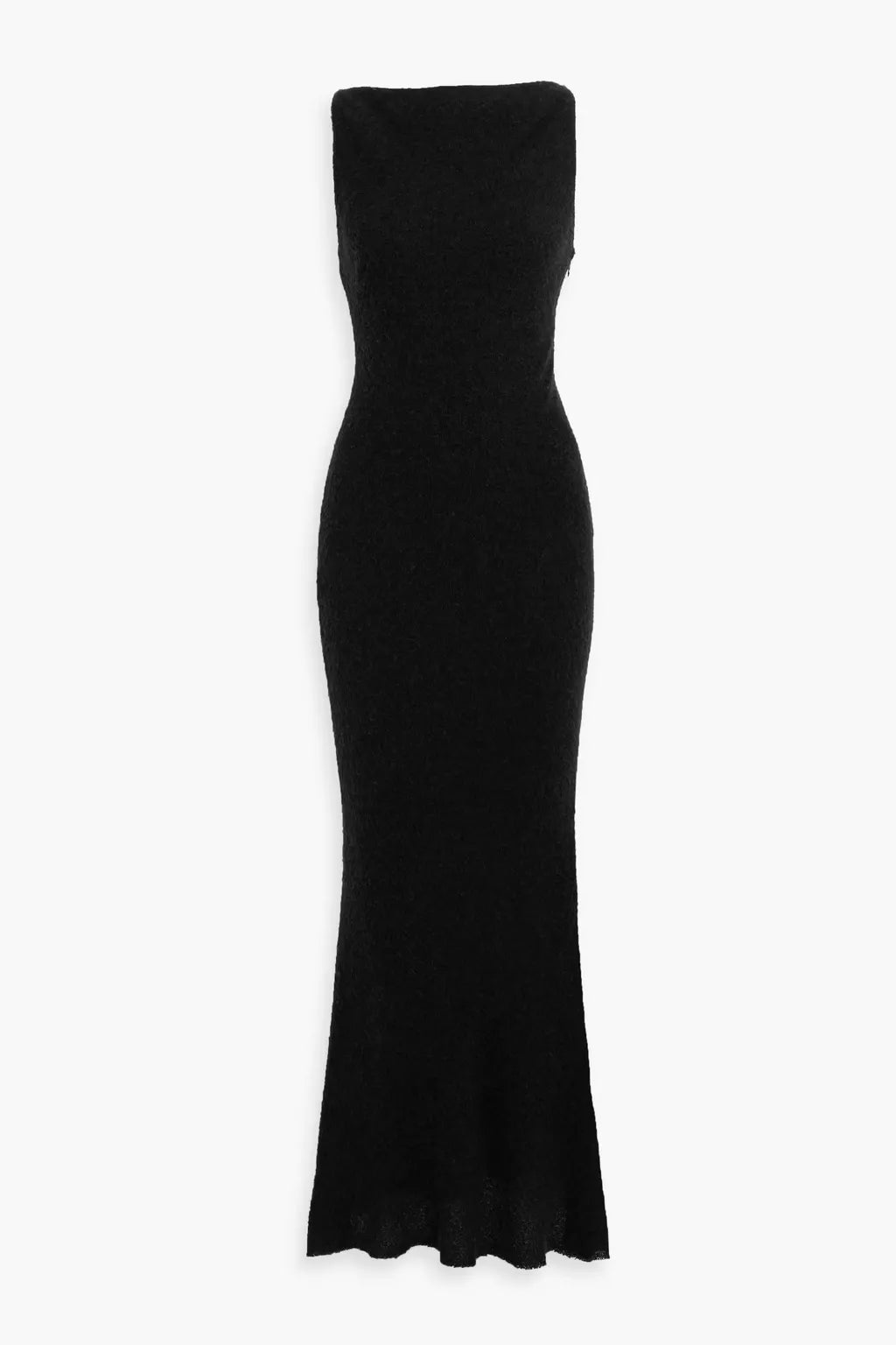 Chic Sheath Boat Neck Sleeveless Fitted Back Floor Length Plus Size Prom Dress