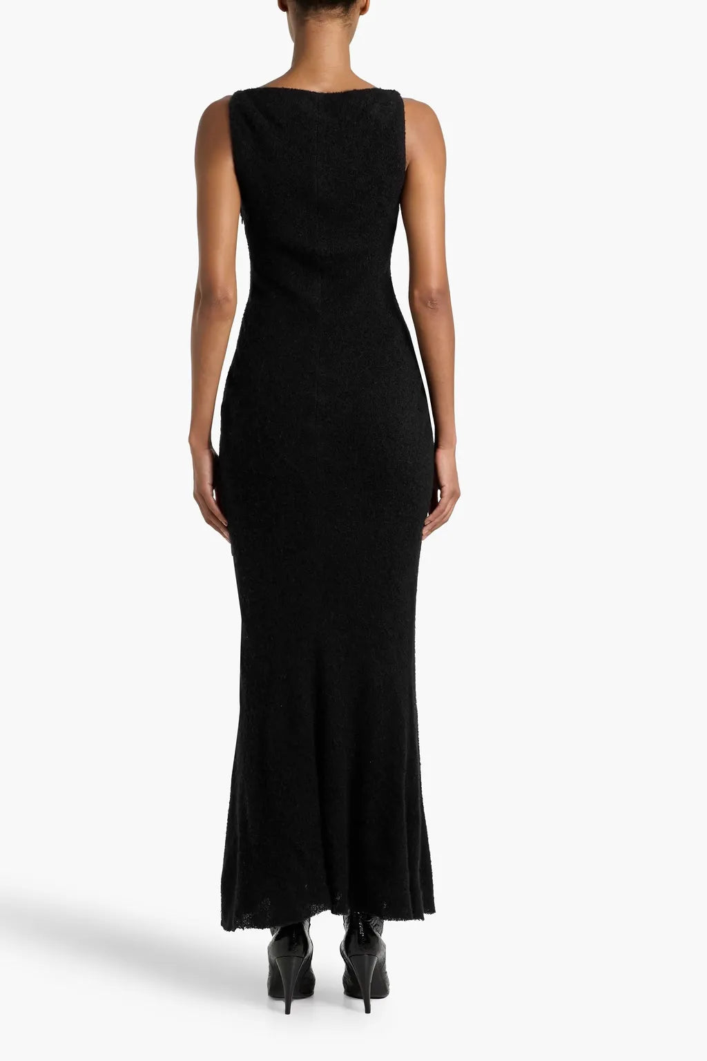 Chic Sheath Boat Neck Sleeveless Fitted Back Floor Length Plus Size Prom Dress