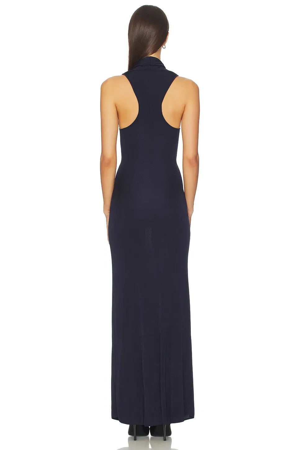 Chic Sheath Halter Neck Sleeveless Cutout Back Floor Length Evening Dress