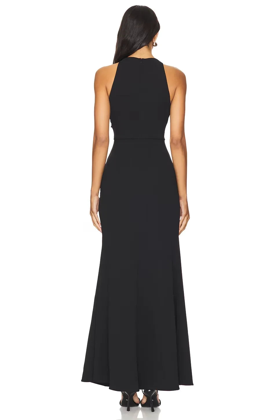 Chic Sheath High Neck Sleeveless High Slit Floor Length Evening Dress