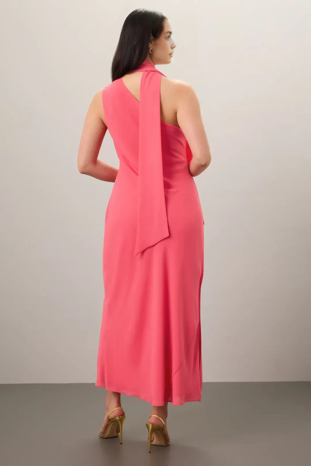 Chic Sheath One Shoulder Sleeveless Tie Accent Floor Length Plus Size Prom Dress