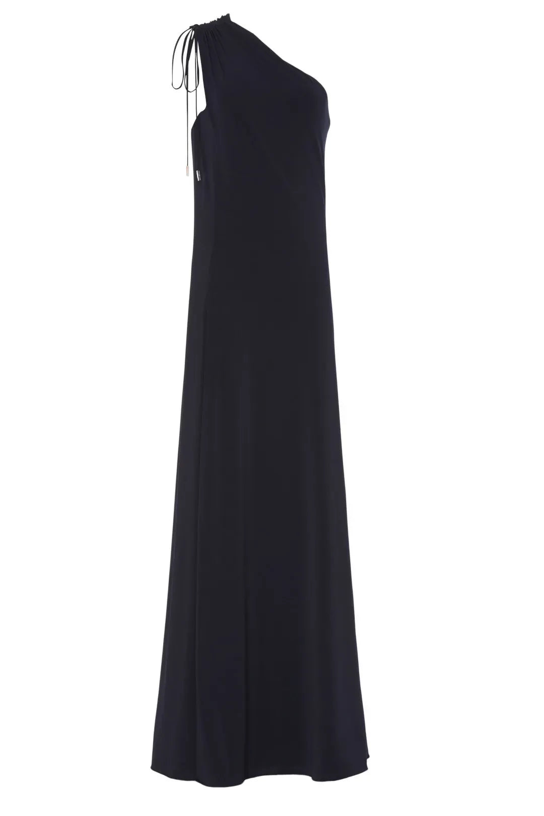Chic Sheath One Shoulder Tie Detail High Slit Floor Length Plus Size Prom Dress