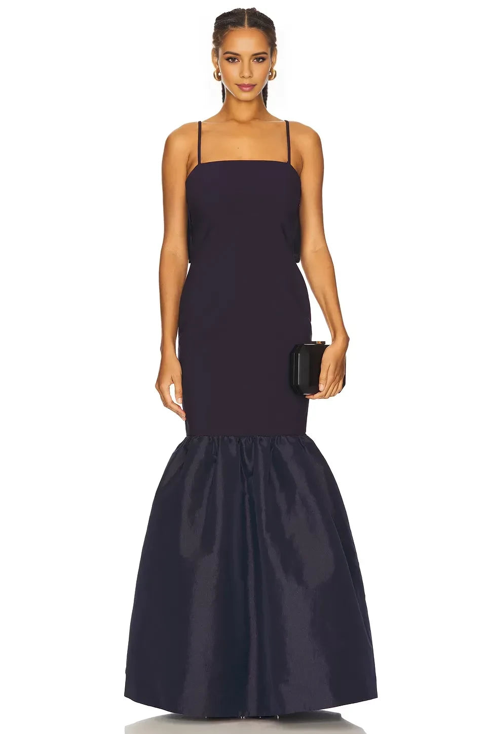 Chic Sheath Spaghetti Strap Bow Back Mermaid Length Evening Dress