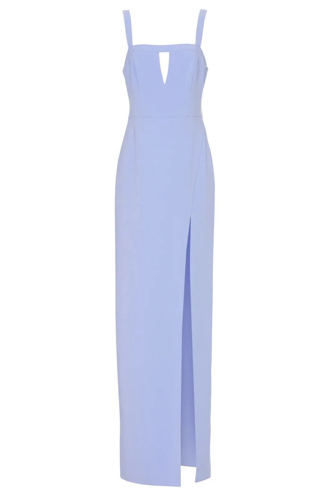 Chic Sheath Square Neck Sleeveless Open Back High Slit Floor Length Plus Size Prom Dress