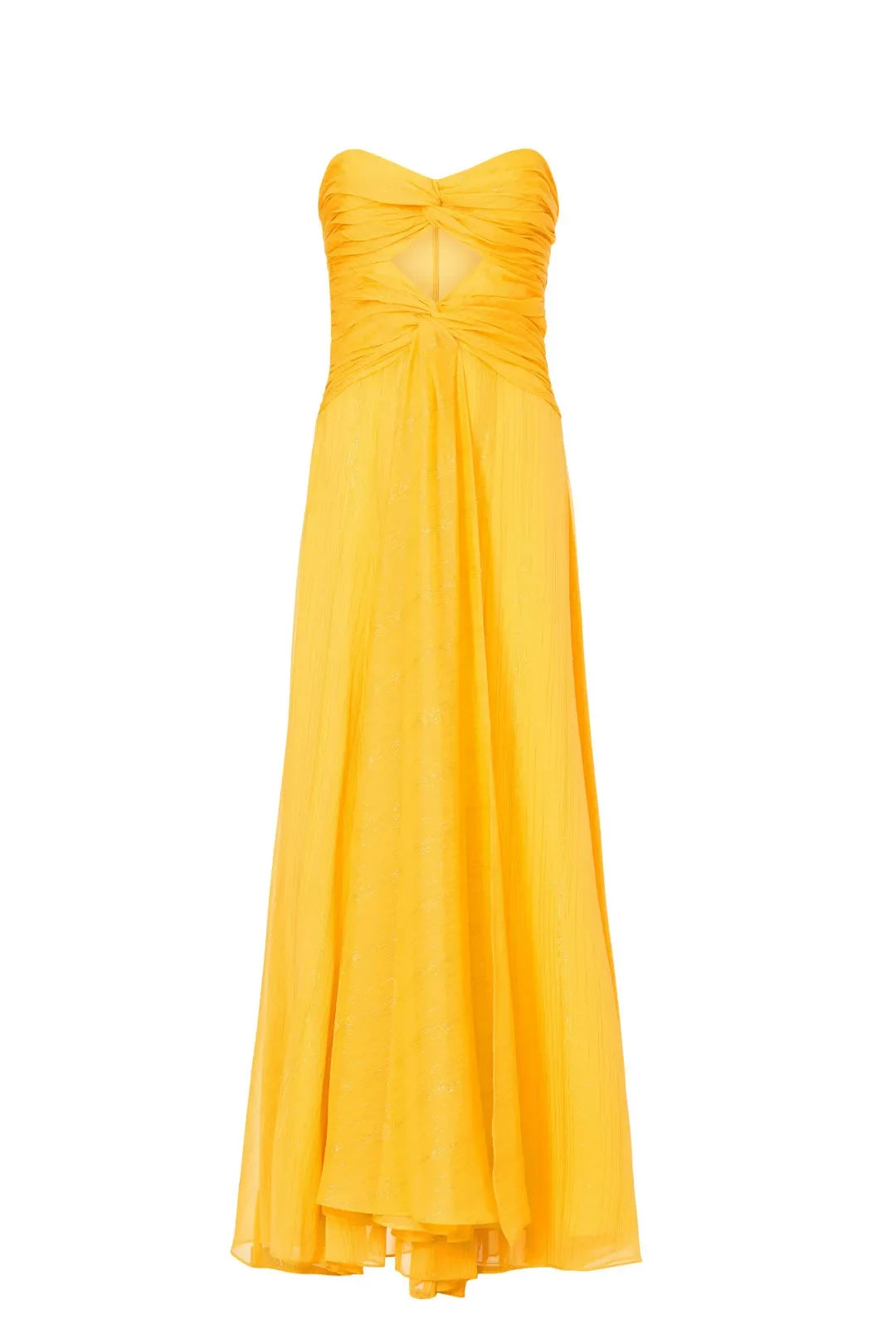 Chic Sheath Strapless Ruched Cutout Floor Length Plus Size Prom Dress