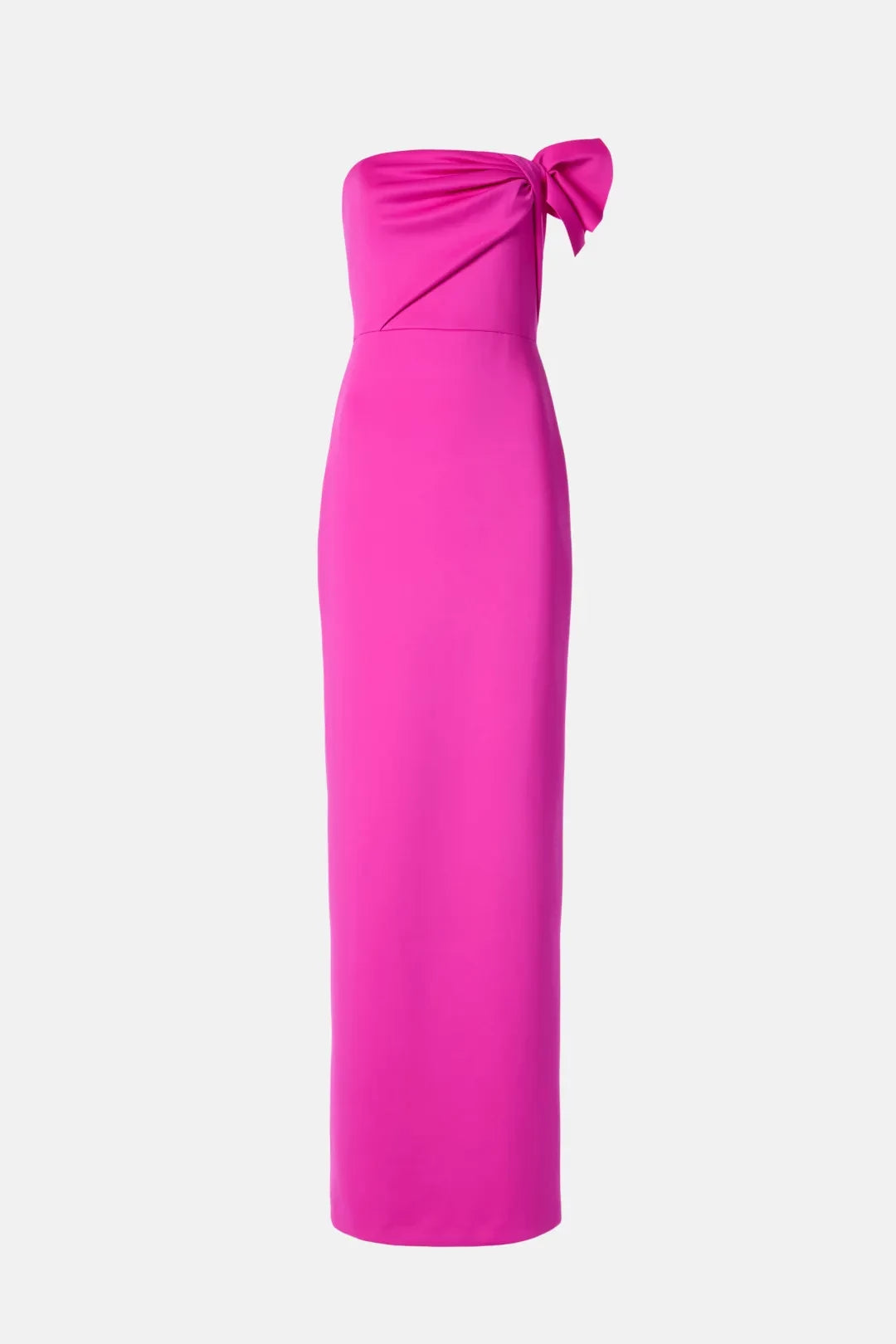 Chic Sheath Strapless Sleeveless Bow Accent Floor Length Plus Size Prom Dress