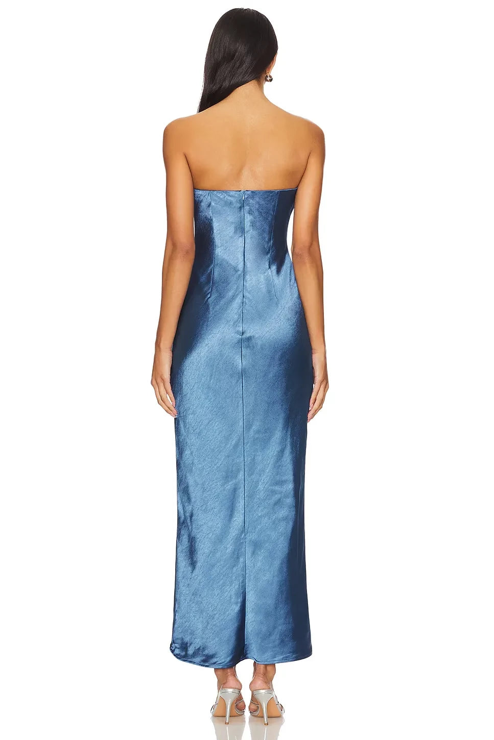 Chic Sheath Strapless Sleeveless Zipper Back Floor Length Evening Dress