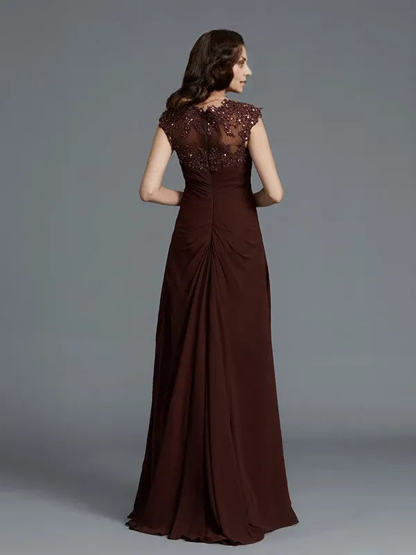 Chiffon Floor-Length A-Line Sweetheart Sleeveless With Beading Mother of the Bride Dresses