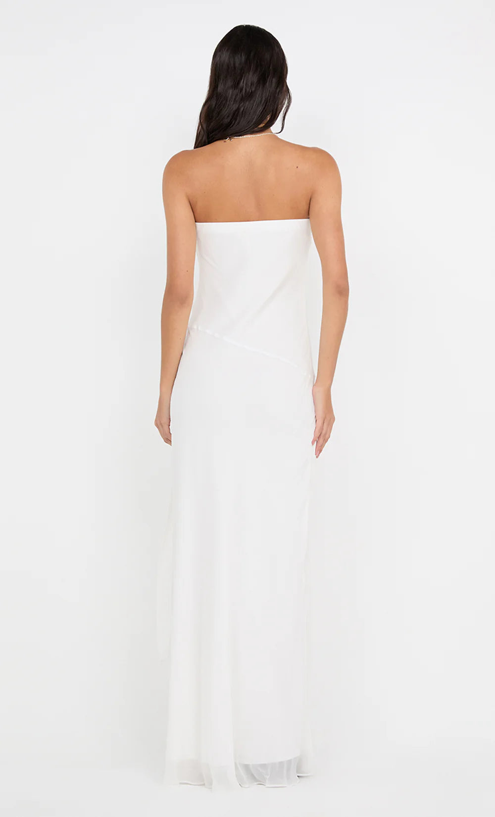 Classic Sheath Strapless Sleeveless Open Back Floor Length For Ladies Prom Dress