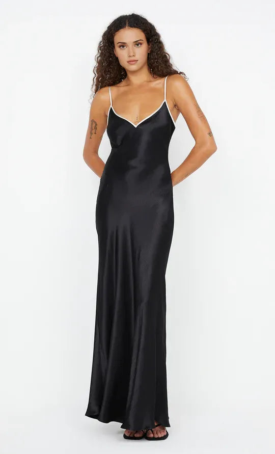 Luminous Sheath V Neck Spaghetti Strap Tie Open Back Floor Length Hot sale Prom Dress